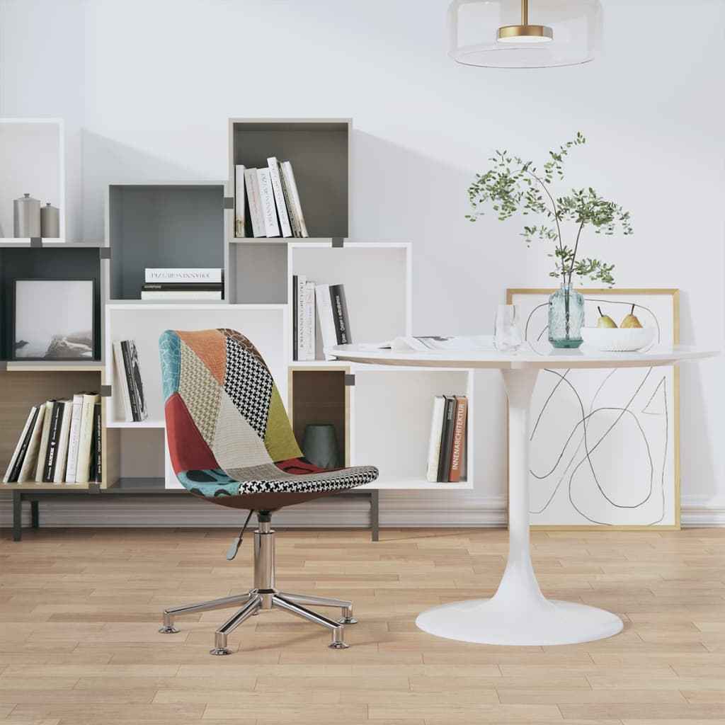 vidaXL Eetkamerstoel draaibaar patchwork stof