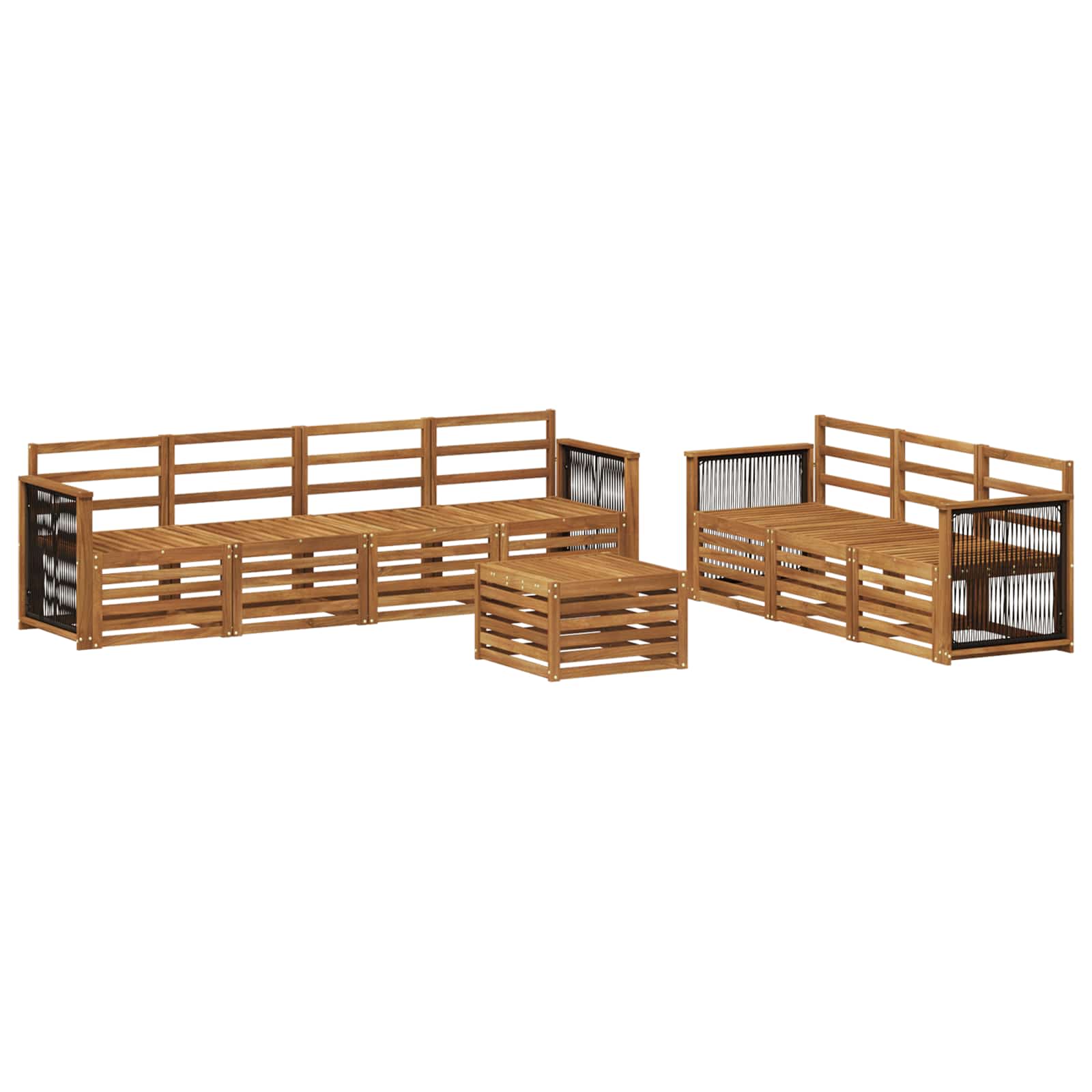 vidaXL Sofa-Sets 8 pcs Naturel Massief Acaciahout