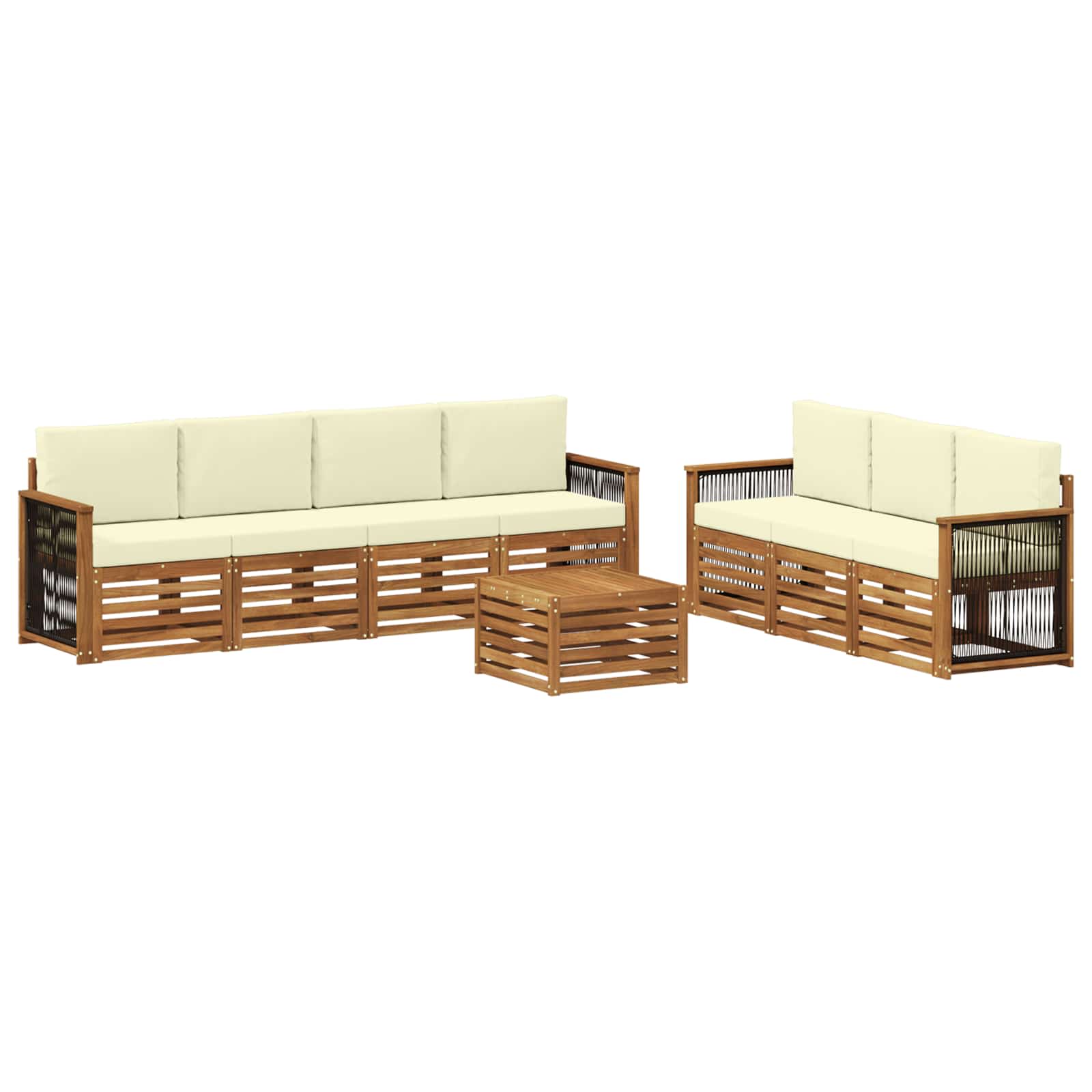 vidaXL Sofa-Sets 8 pcs Naturel Massief Acaciahout