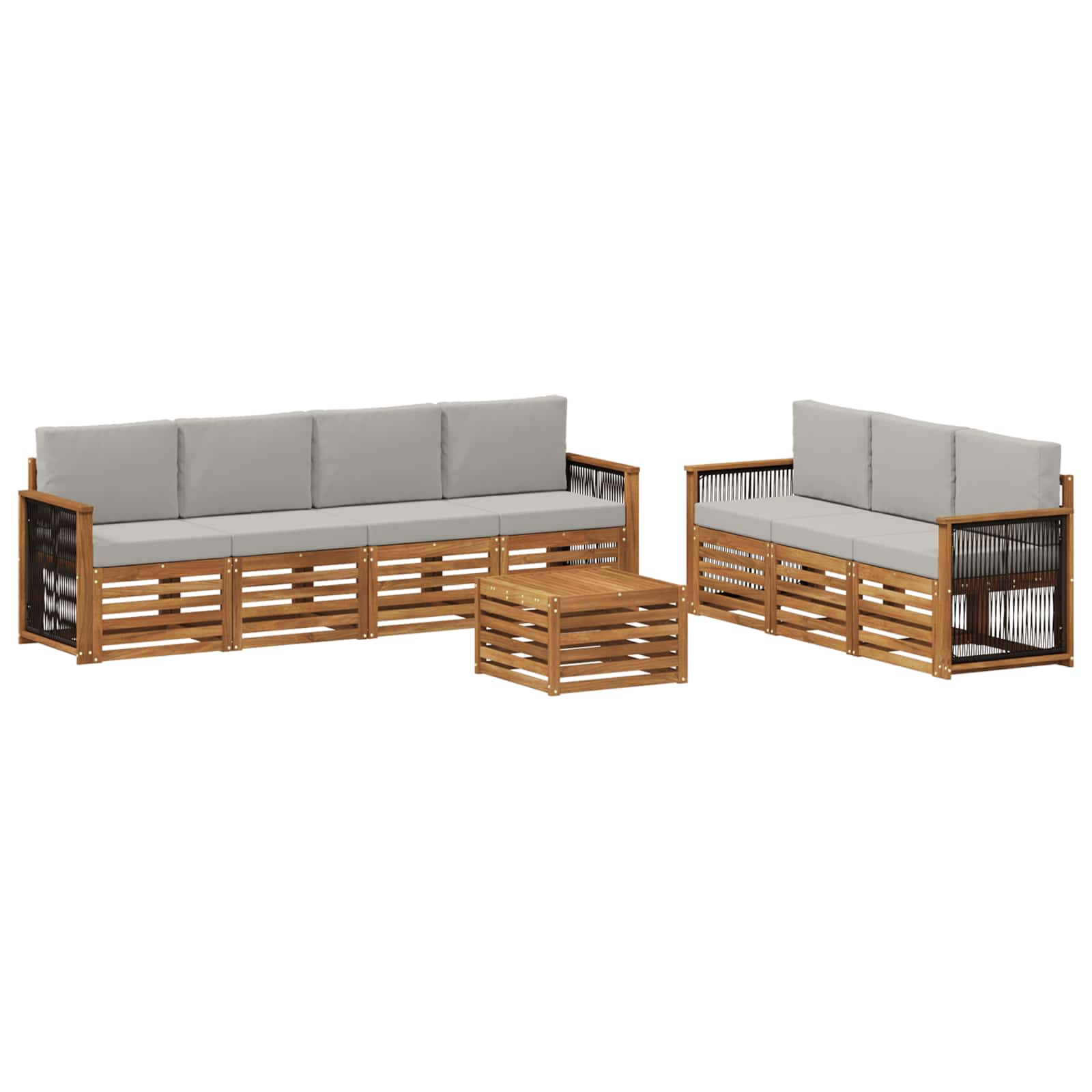 vidaXL Sofa-Sets 8 pcs Naturel Massief Acaciahout