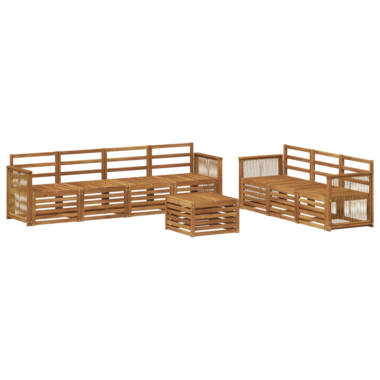 vidaXL Sofa-Sets 8 pcs Naturel Massief Acaciahout