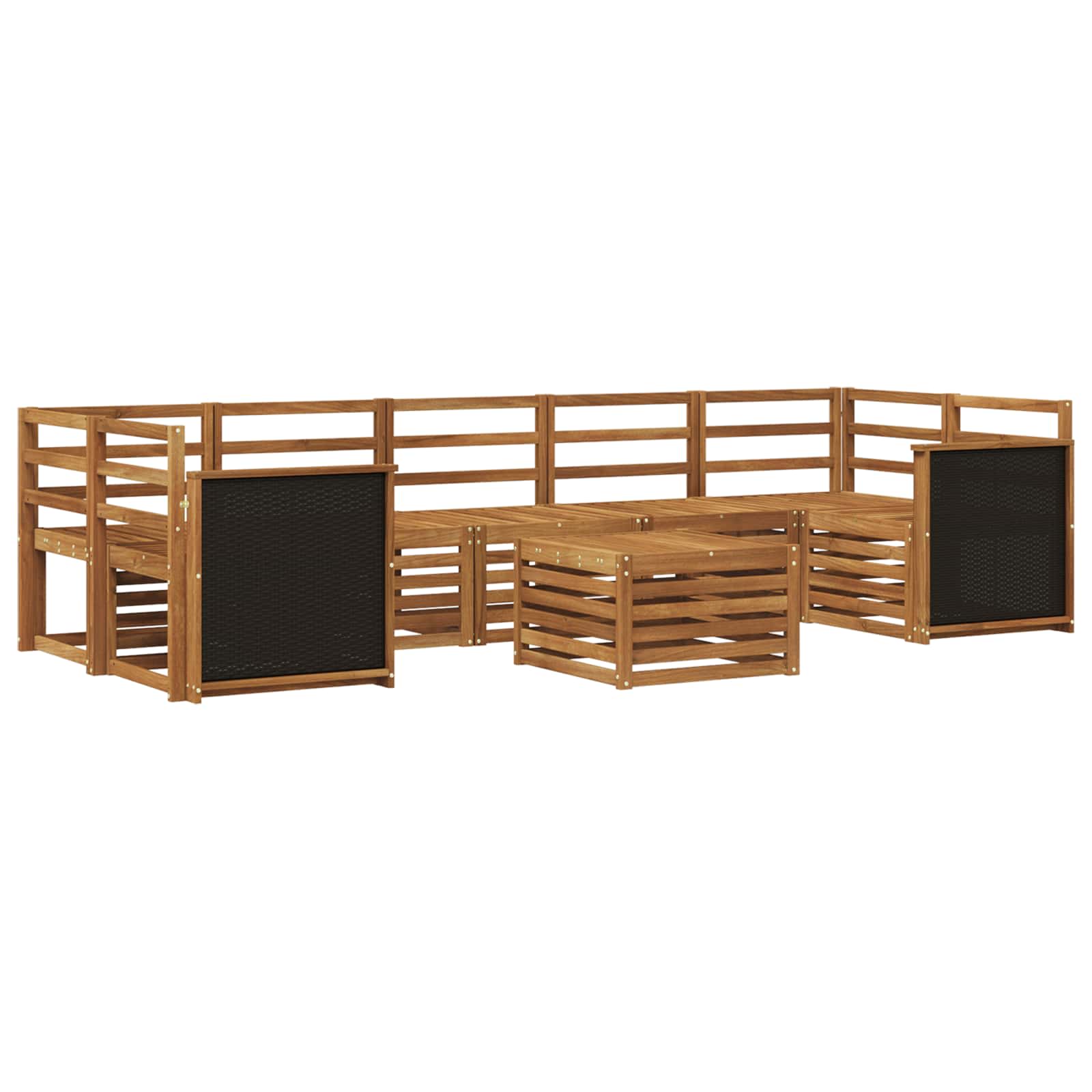 vidaXL Sofa-Sets 8 pcs Naturel Massief Acaciahout