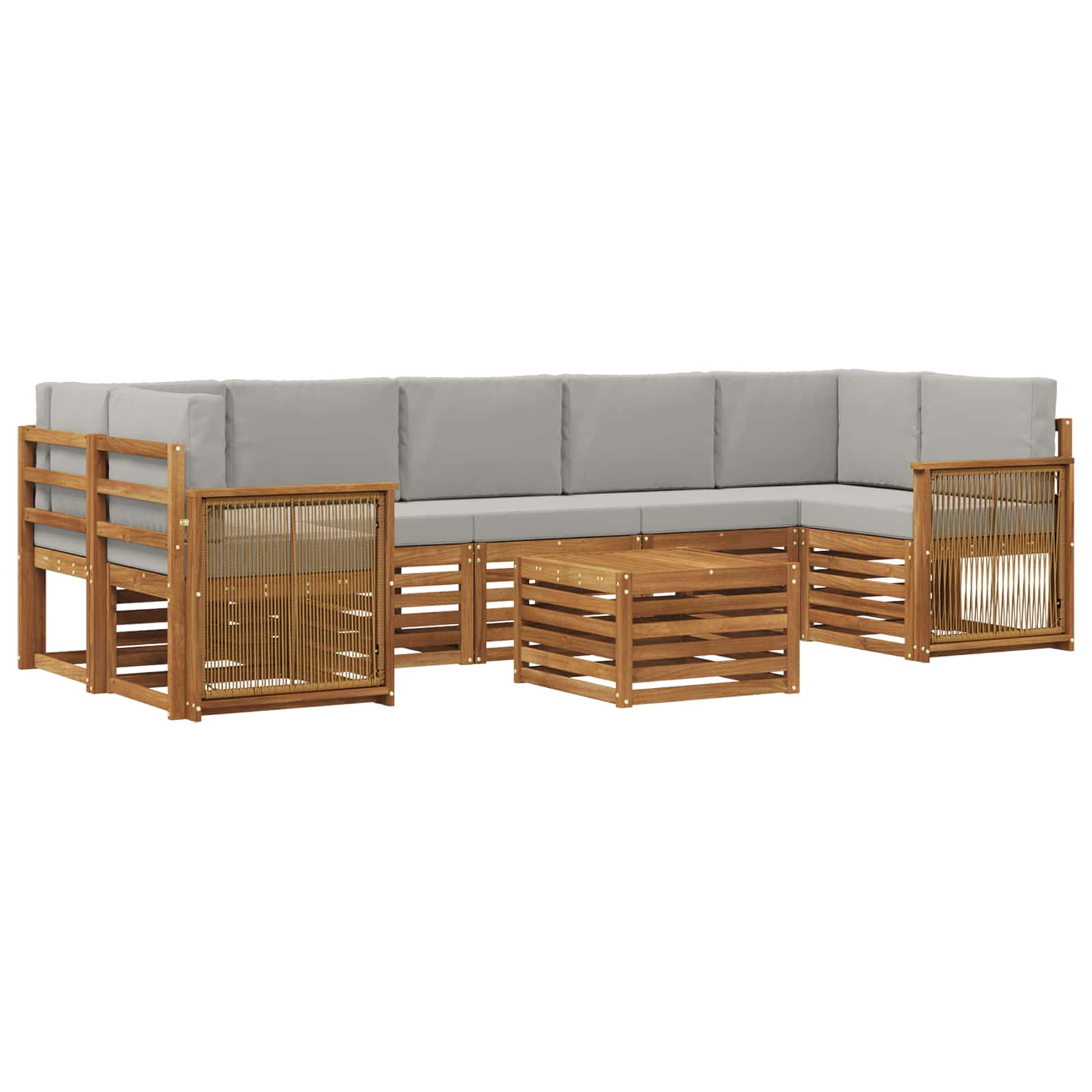 vidaXL Sofa-Sets 8 pcs Naturel Massief Acaciahout
