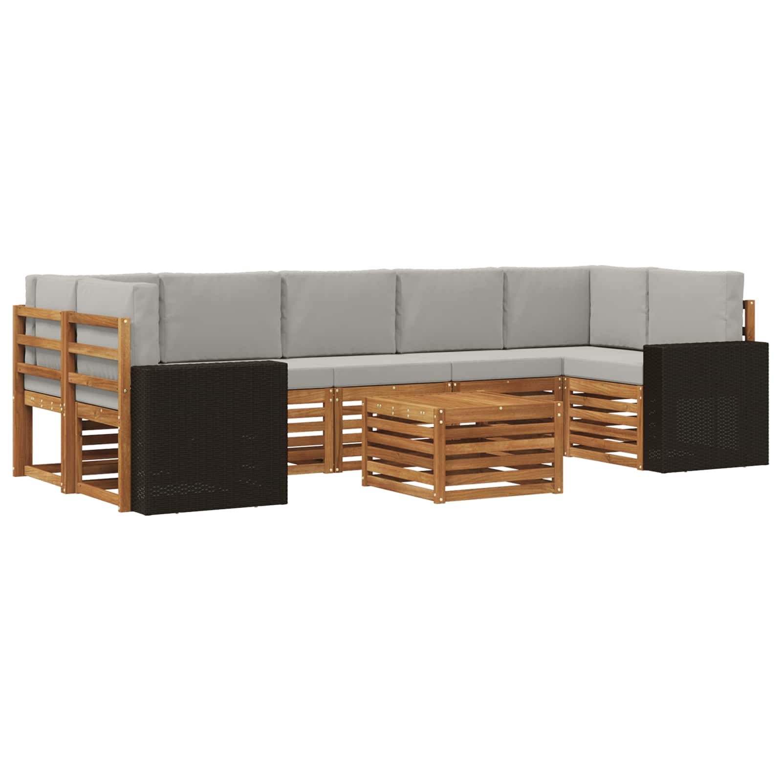 vidaXL Sofa-Sets 8 pcs Naturel Massief Acaciahout