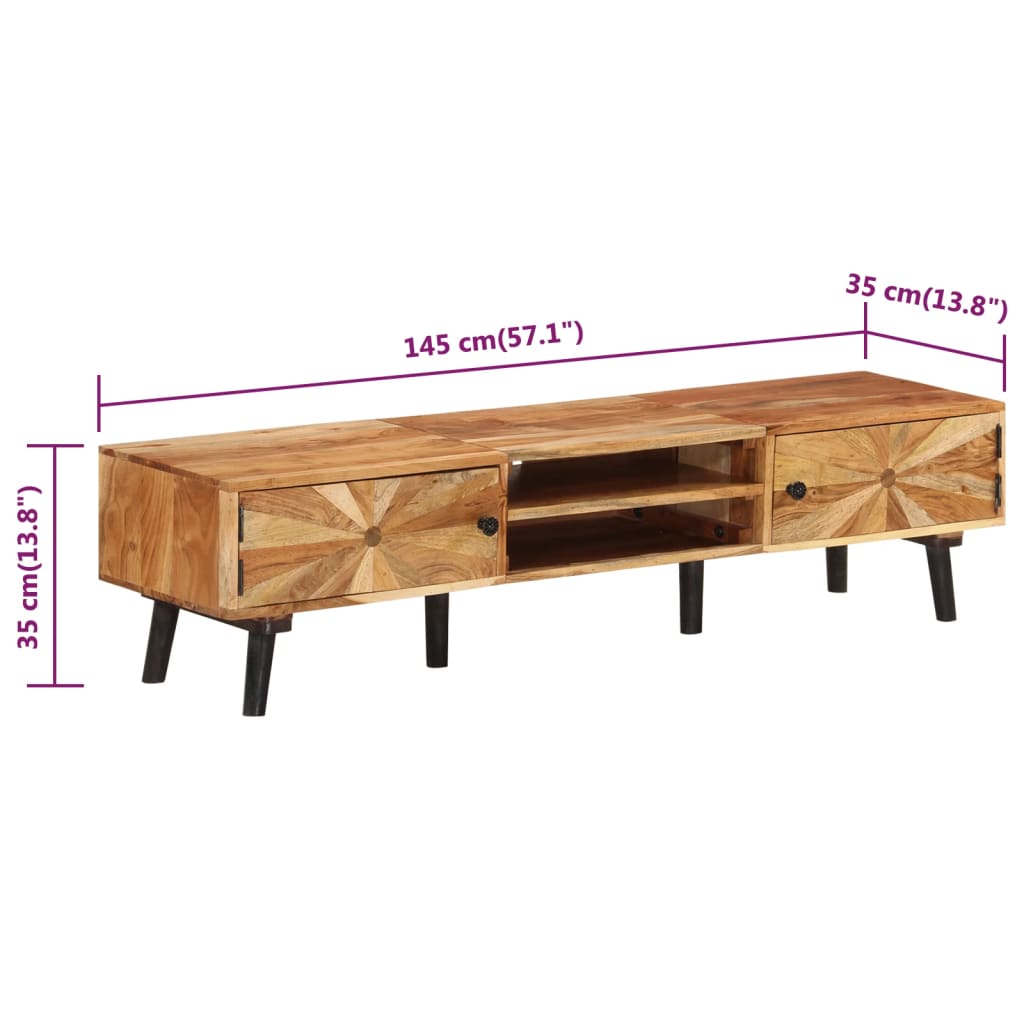 vidaXL Dressoir 85x30x75 cm massief mangohout