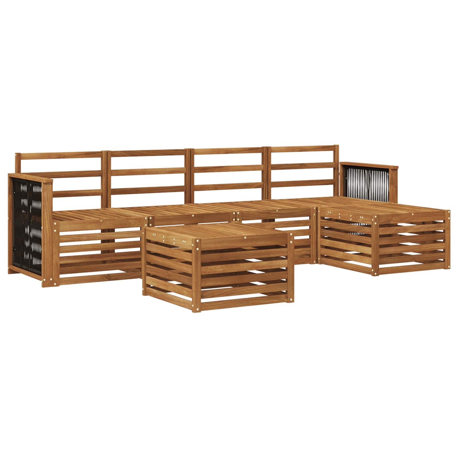 vidaXL Sofa-Sets 6 pcs Naturel Massief Acaciahout