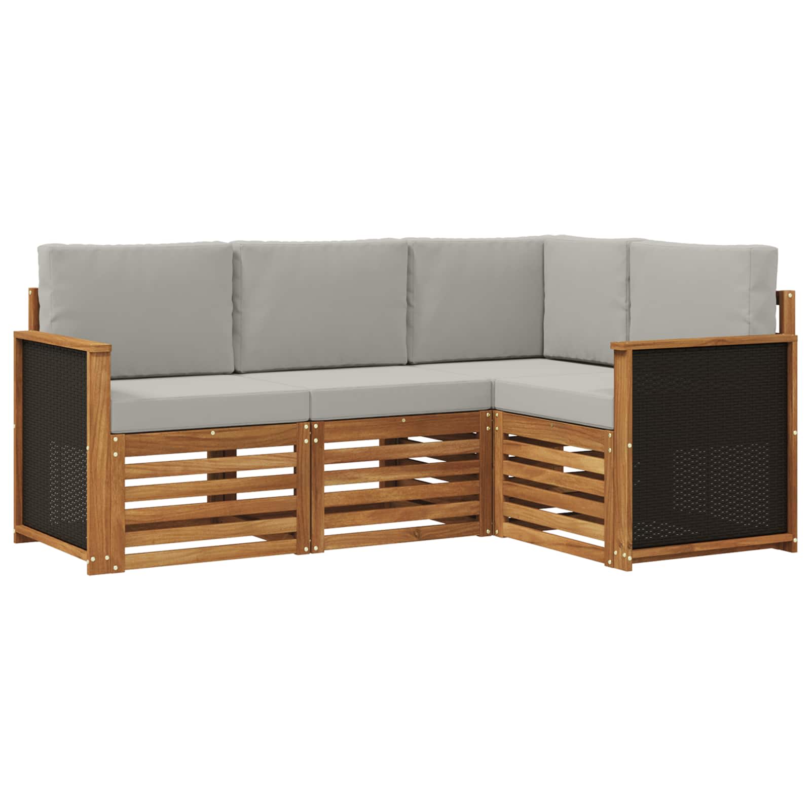 vidaXL Sofa-Sets 4 pcs Naturel Massief Acaciahout