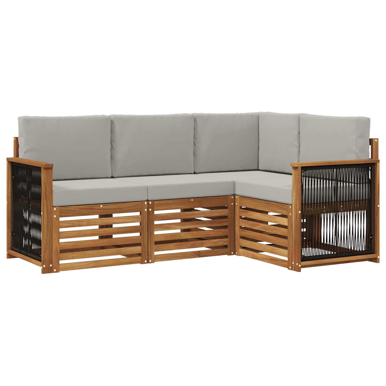 vidaXL Sofa-Sets 4 pcs Naturel Massief Acaciahout
