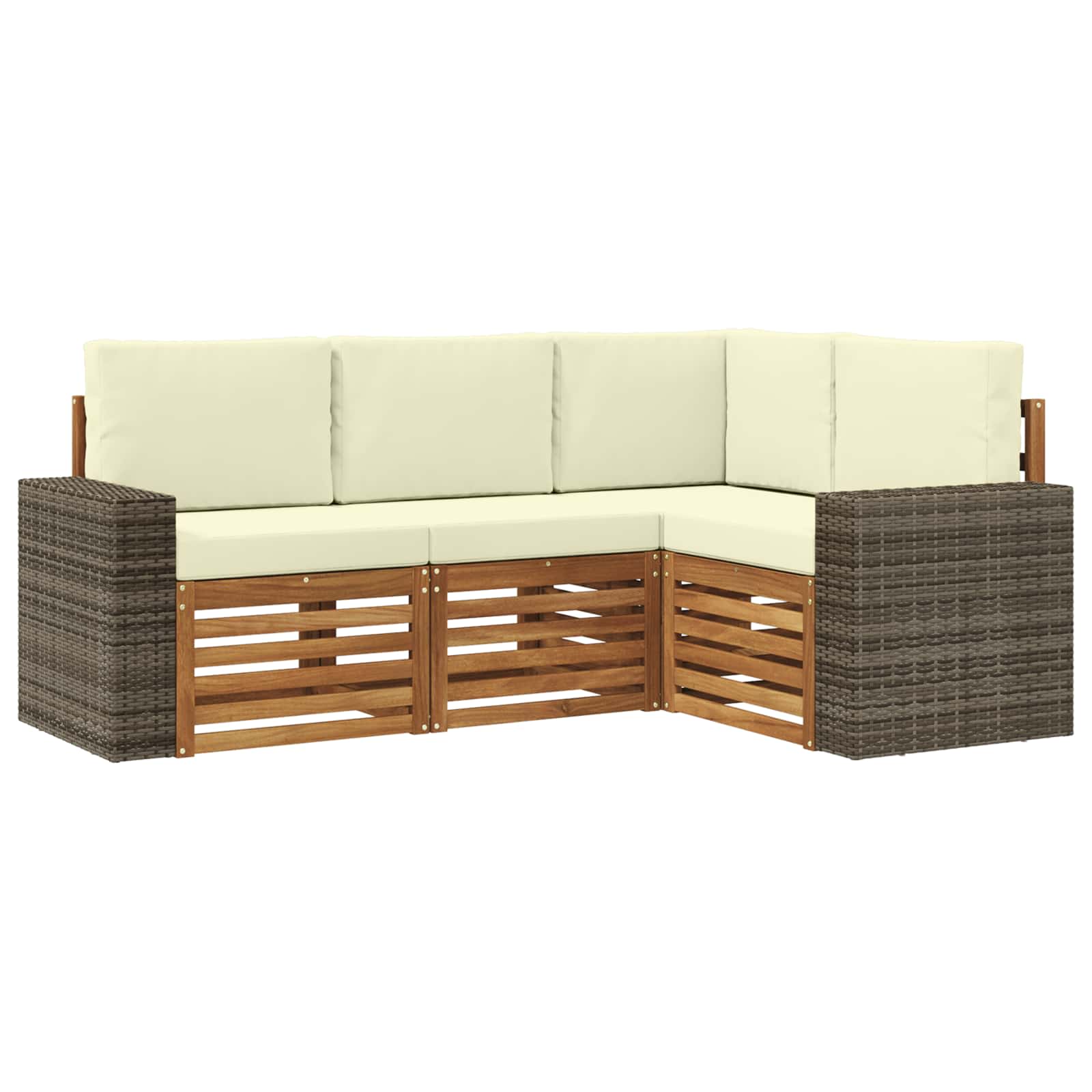 vidaXL Sofa-Sets 4 pcs Naturel Massief Acaciahout