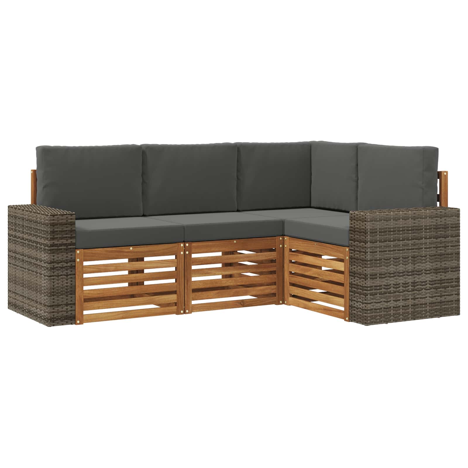 vidaXL Sofa-Sets 4 pcs Naturel Massief Acaciahout