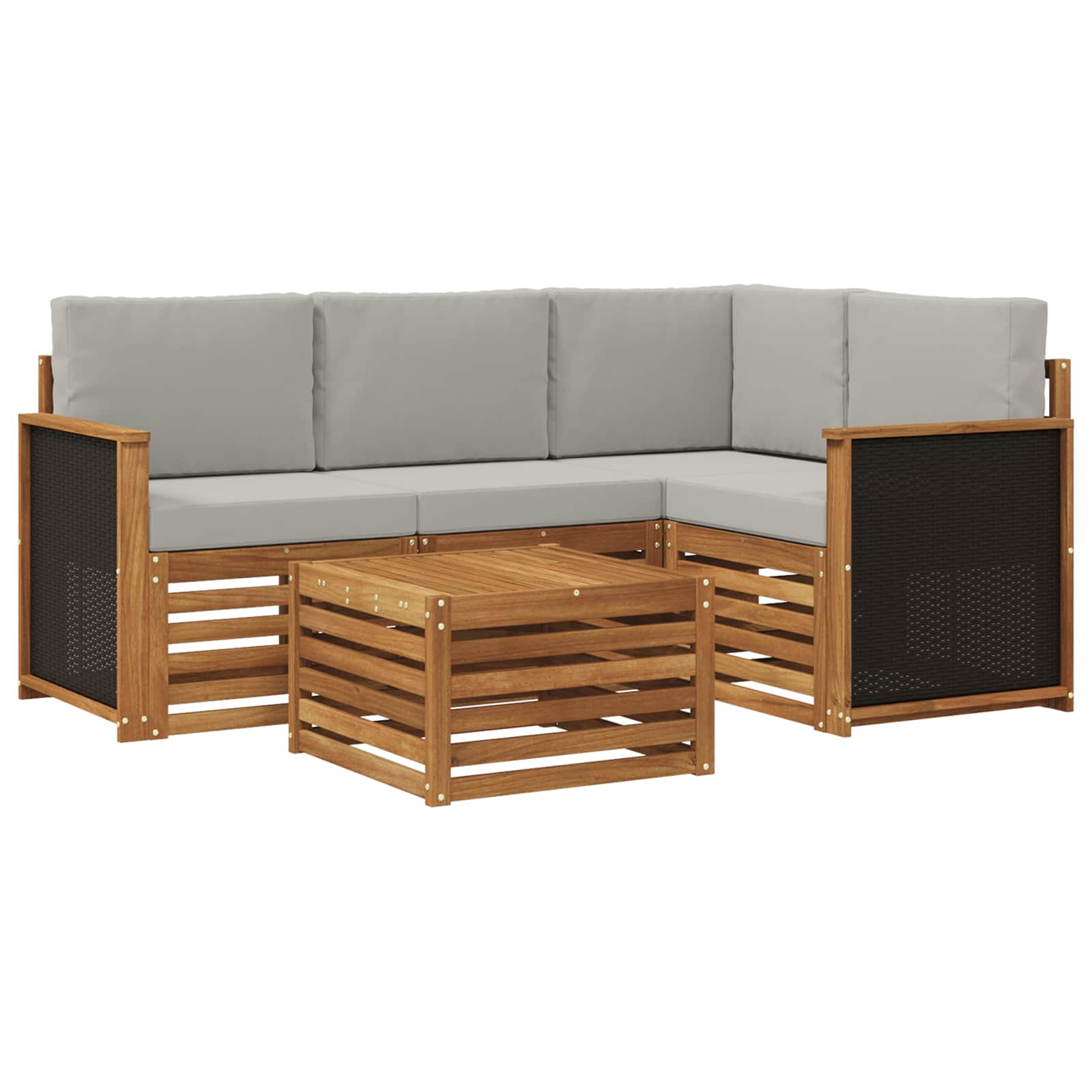 vidaXL Sofa-Sets 5 pcs Naturel Massief Acaciahout