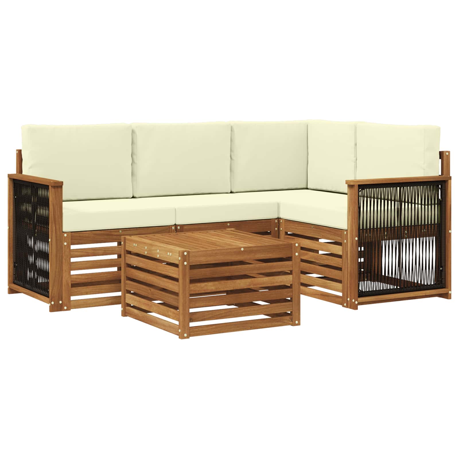 vidaXL Sofa-Sets 5 pcs Naturel Massief Acaciahout