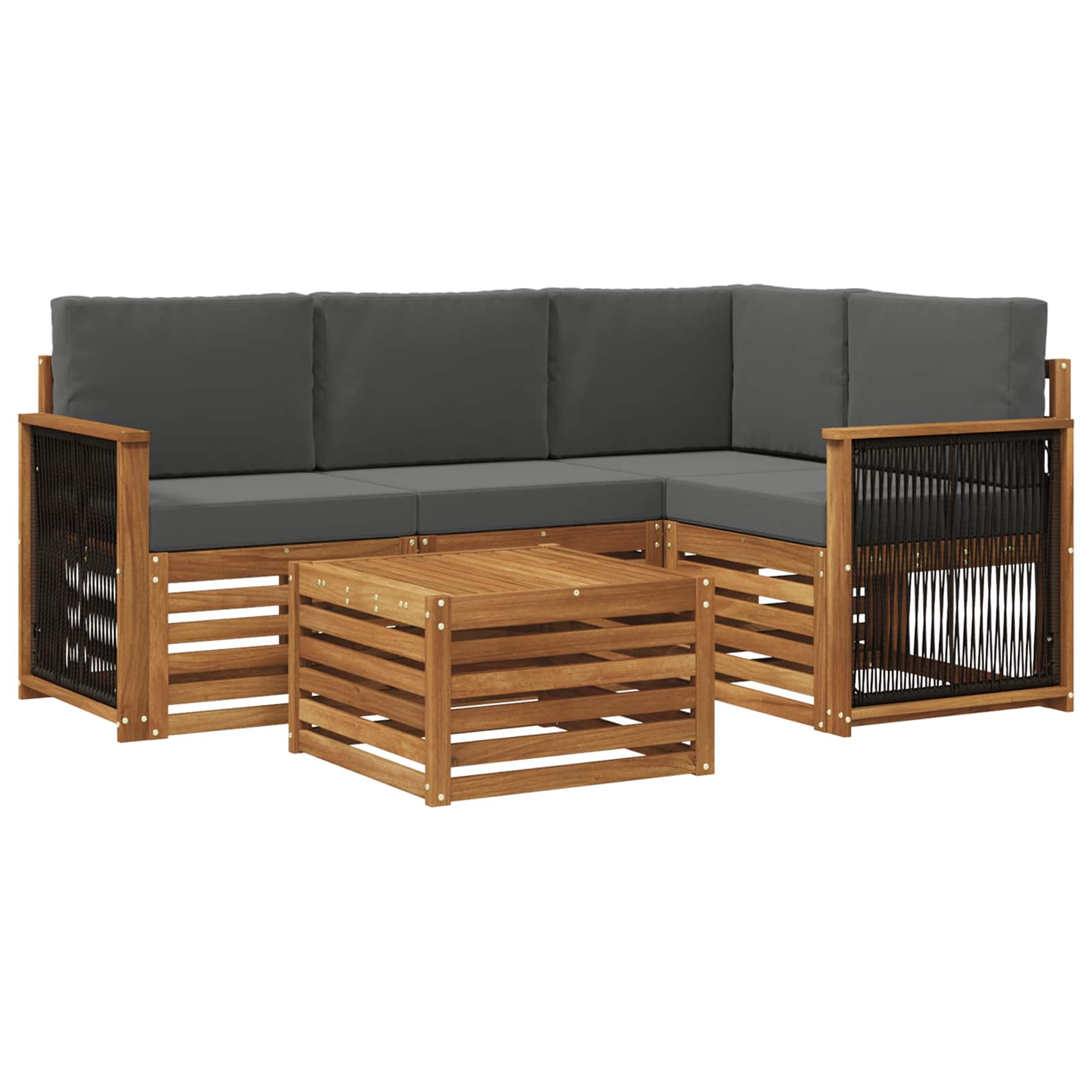 vidaXL Sofa-Sets 5 pcs Naturel Massief Acaciahout