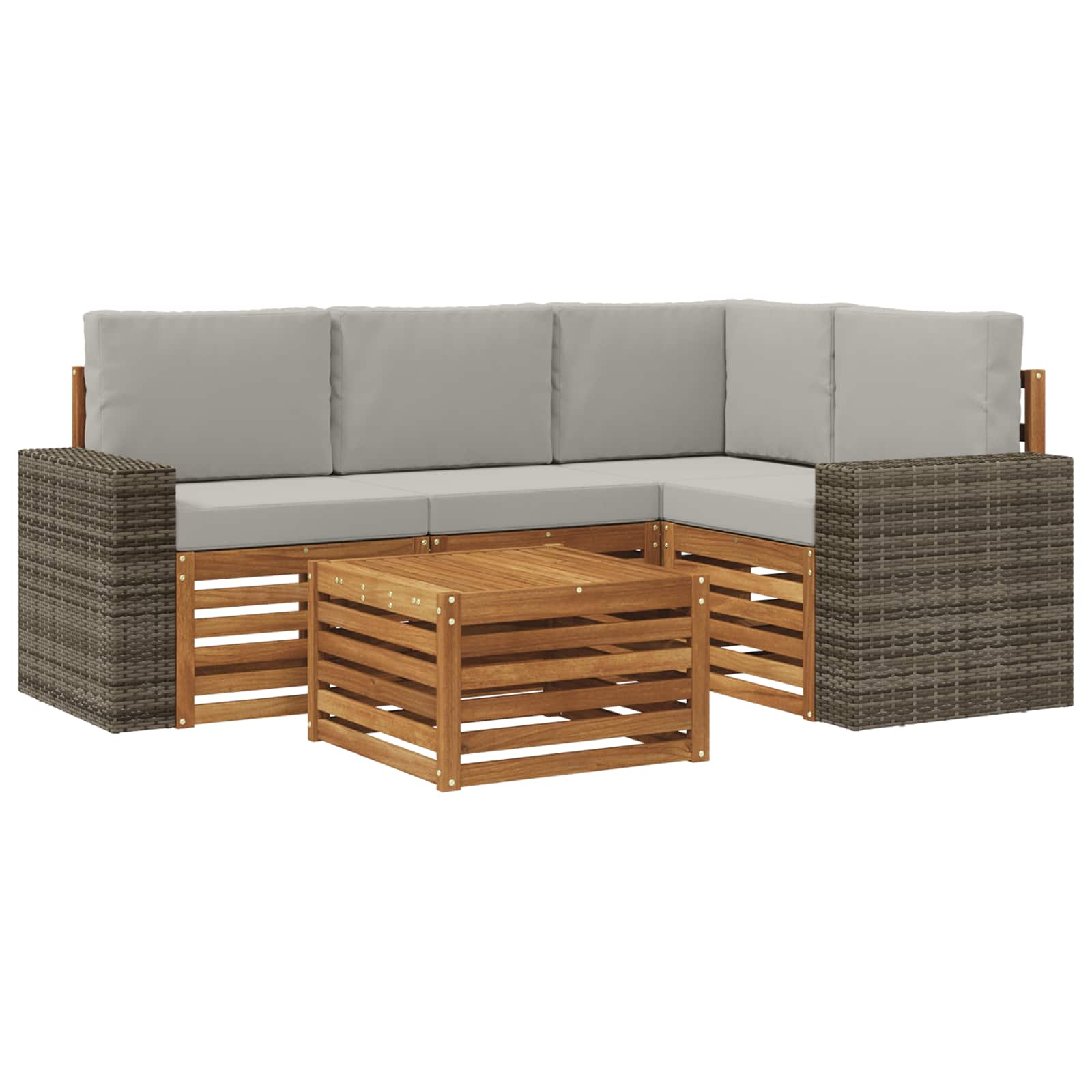 vidaXL Sofa-Sets 5 pcs Naturel Massief Acaciahout