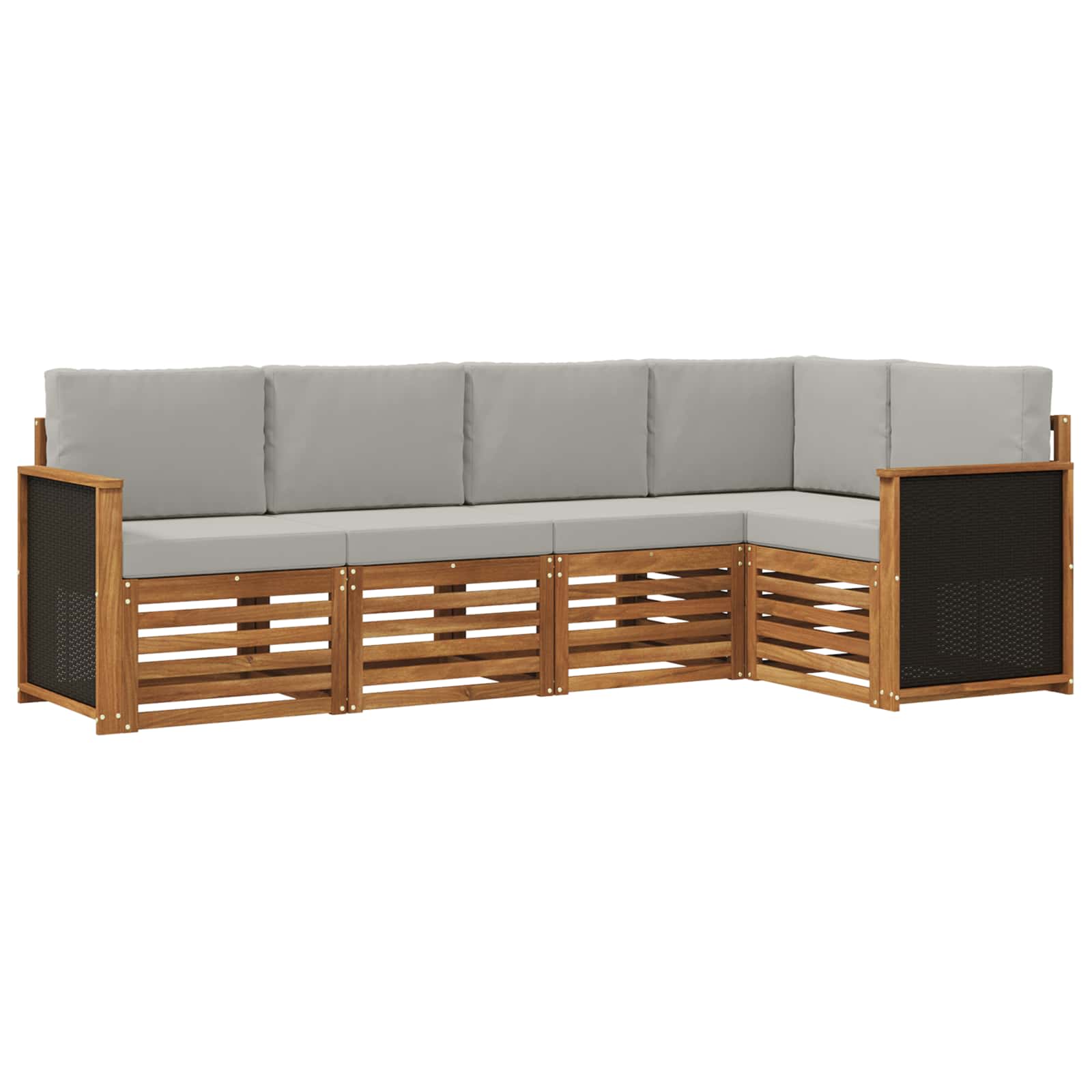 vidaXL Sofa-Sets 5 pcs Naturel Massief Acaciahout