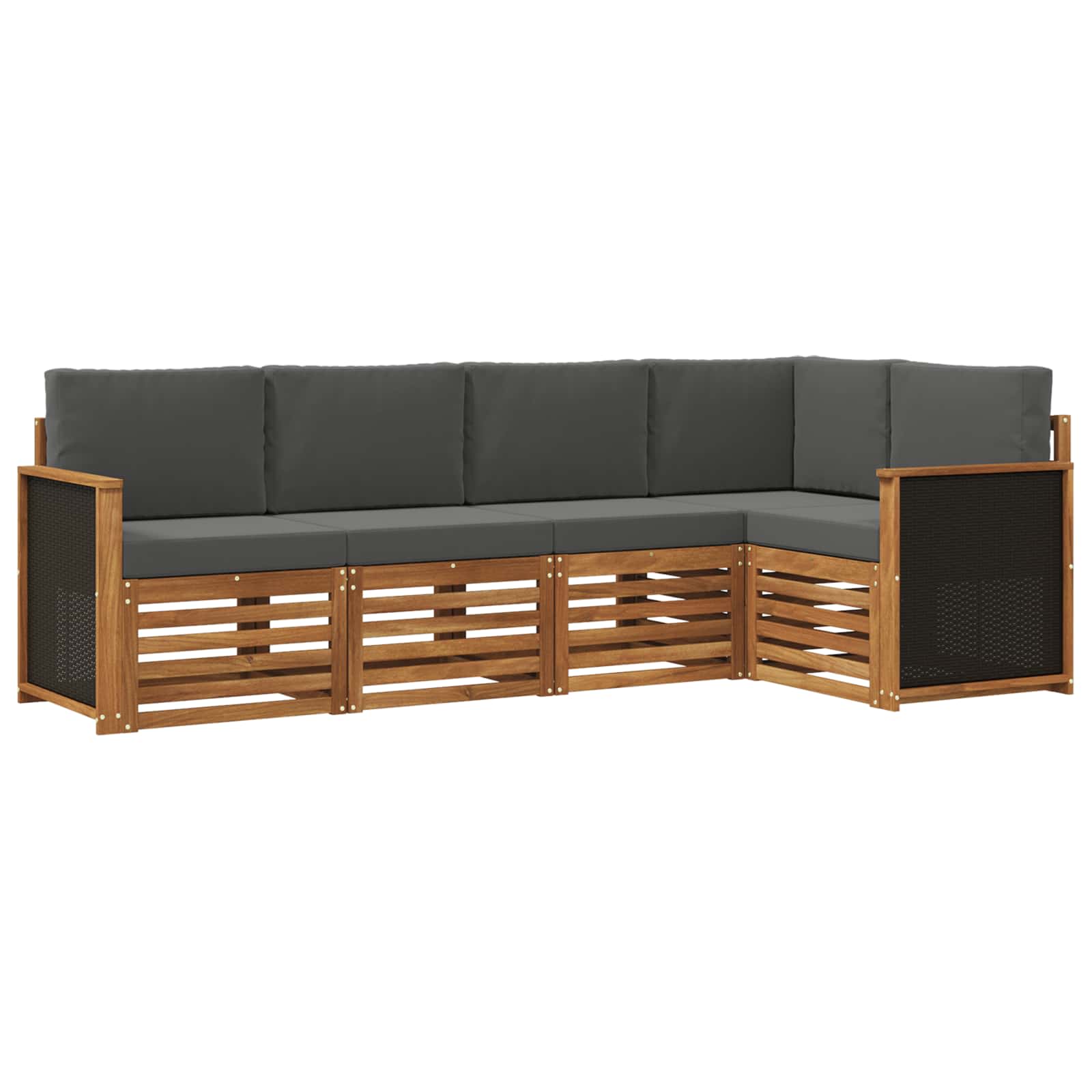 vidaXL Sofa-Sets 5 pcs Naturel Massief Acaciahout