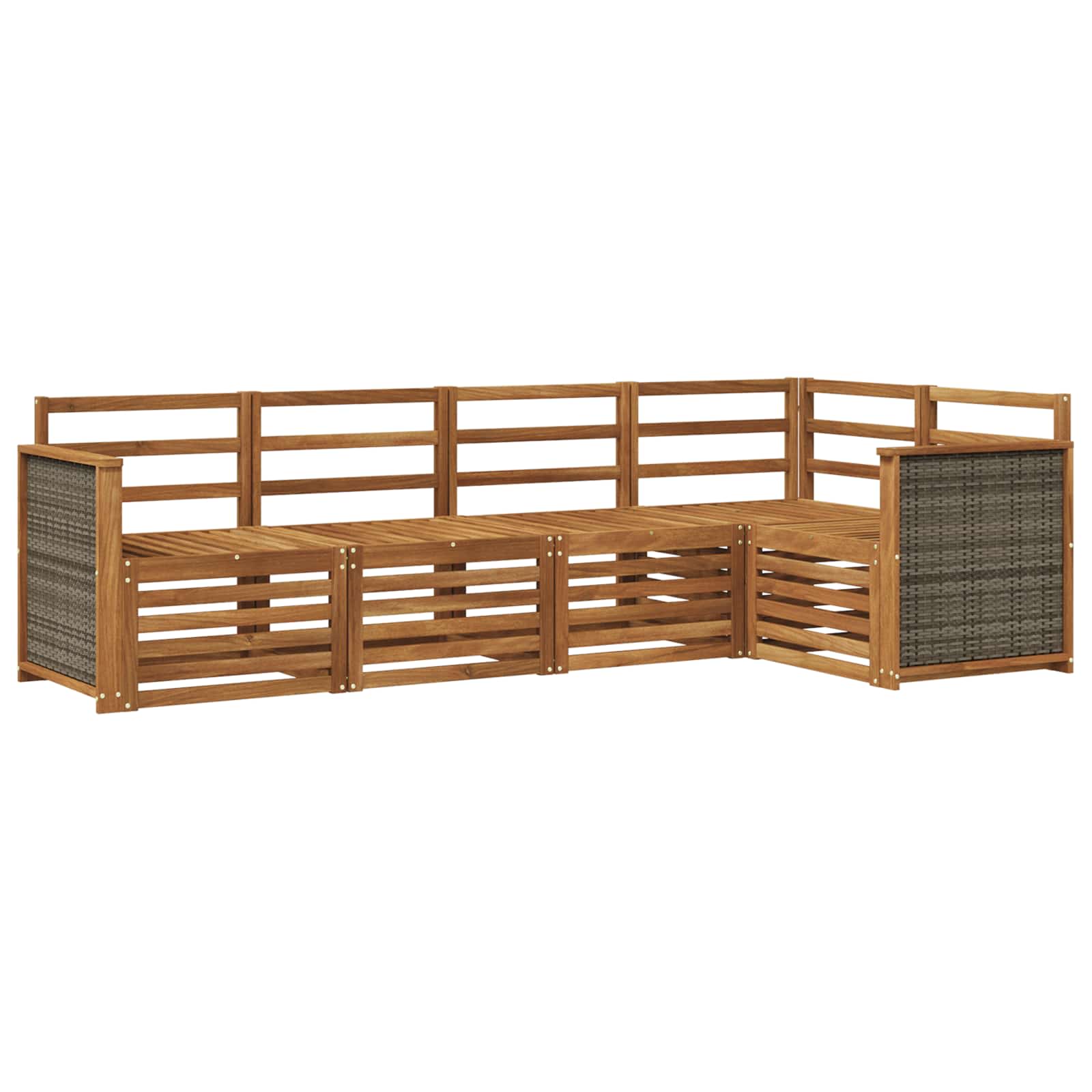 vidaXL Sofa-Sets 5 pcs Naturel Massief Acaciahout