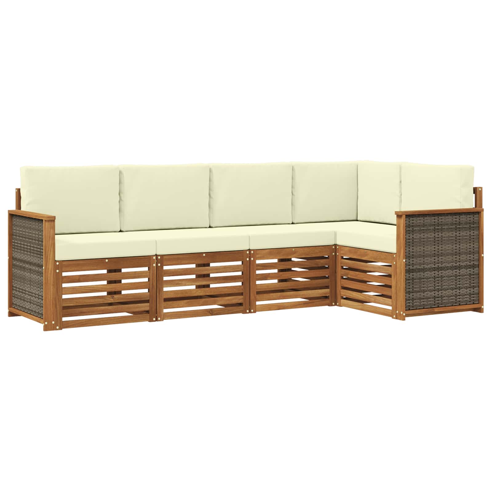 vidaXL Sofa-Sets 5 pcs Naturel Massief Acaciahout