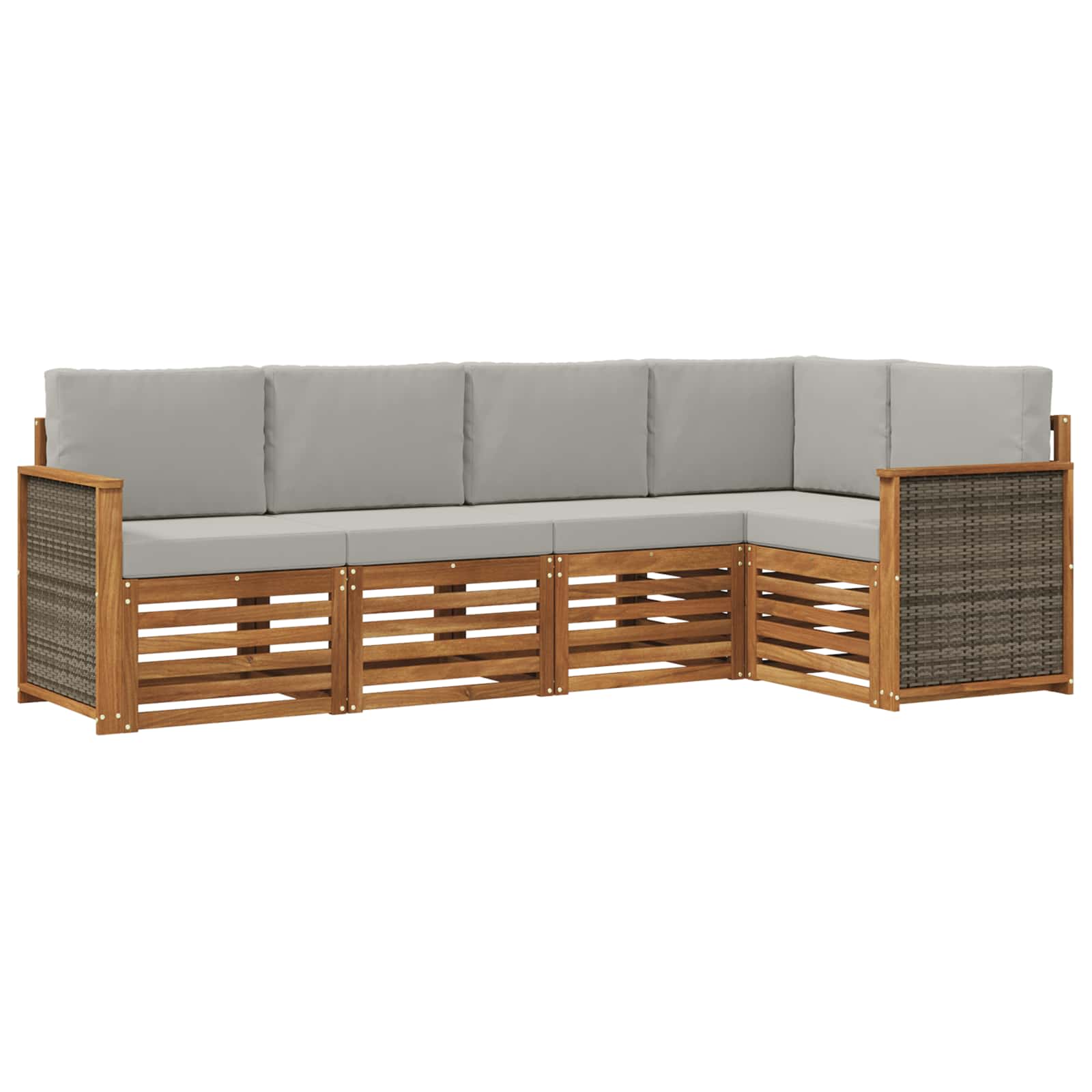 vidaXL Sofa-Sets 5 pcs Naturel Massief Acaciahout
