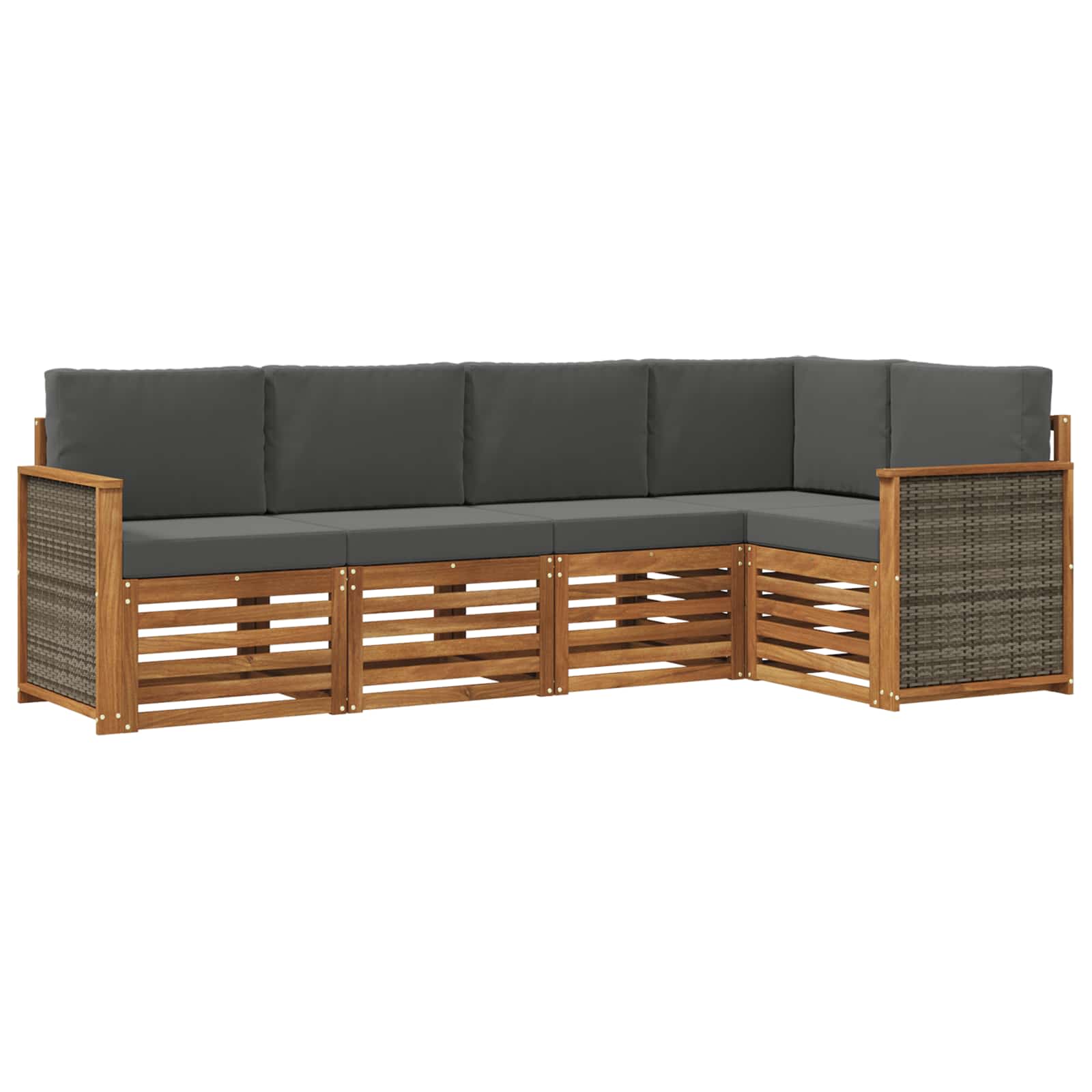 vidaXL Sofa-Sets 5 pcs Naturel Massief Acaciahout