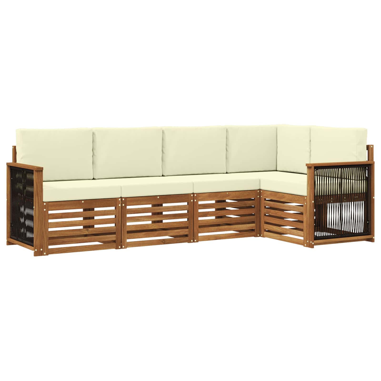 vidaXL Sofa-Sets 5 pcs Naturel Massief Acaciahout