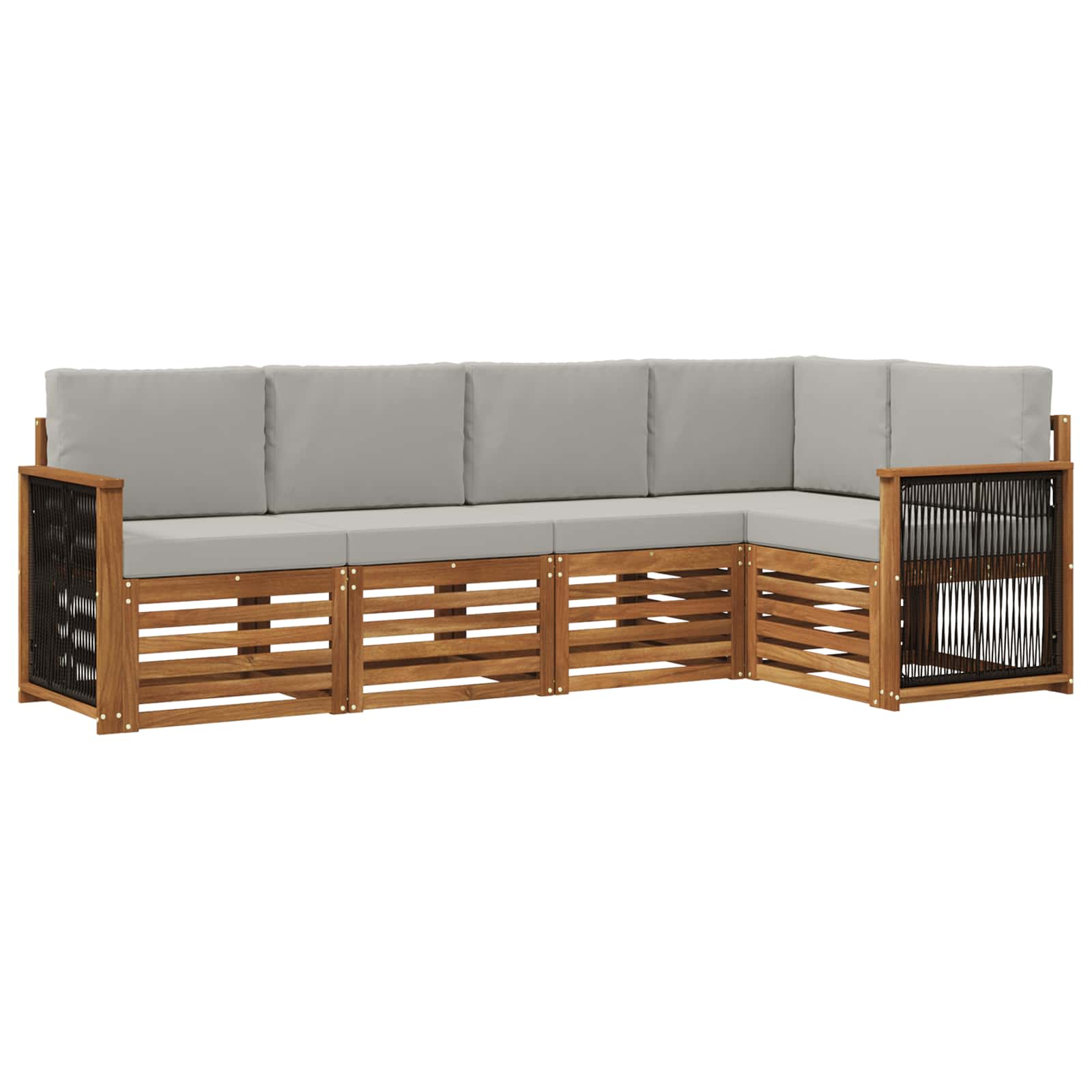 vidaXL Sofa-Sets 5 pcs Naturel Massief Acaciahout