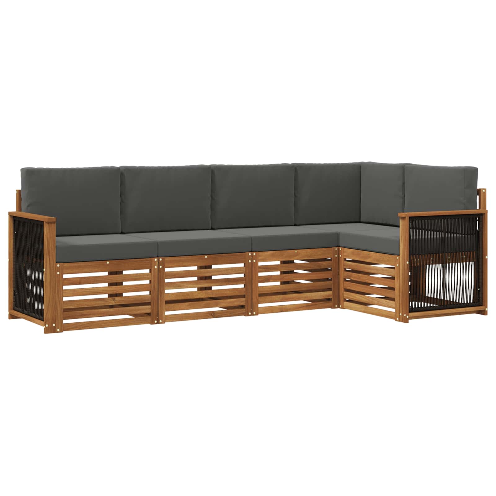 vidaXL Sofa-Sets 5 pcs Naturel Massief Acaciahout