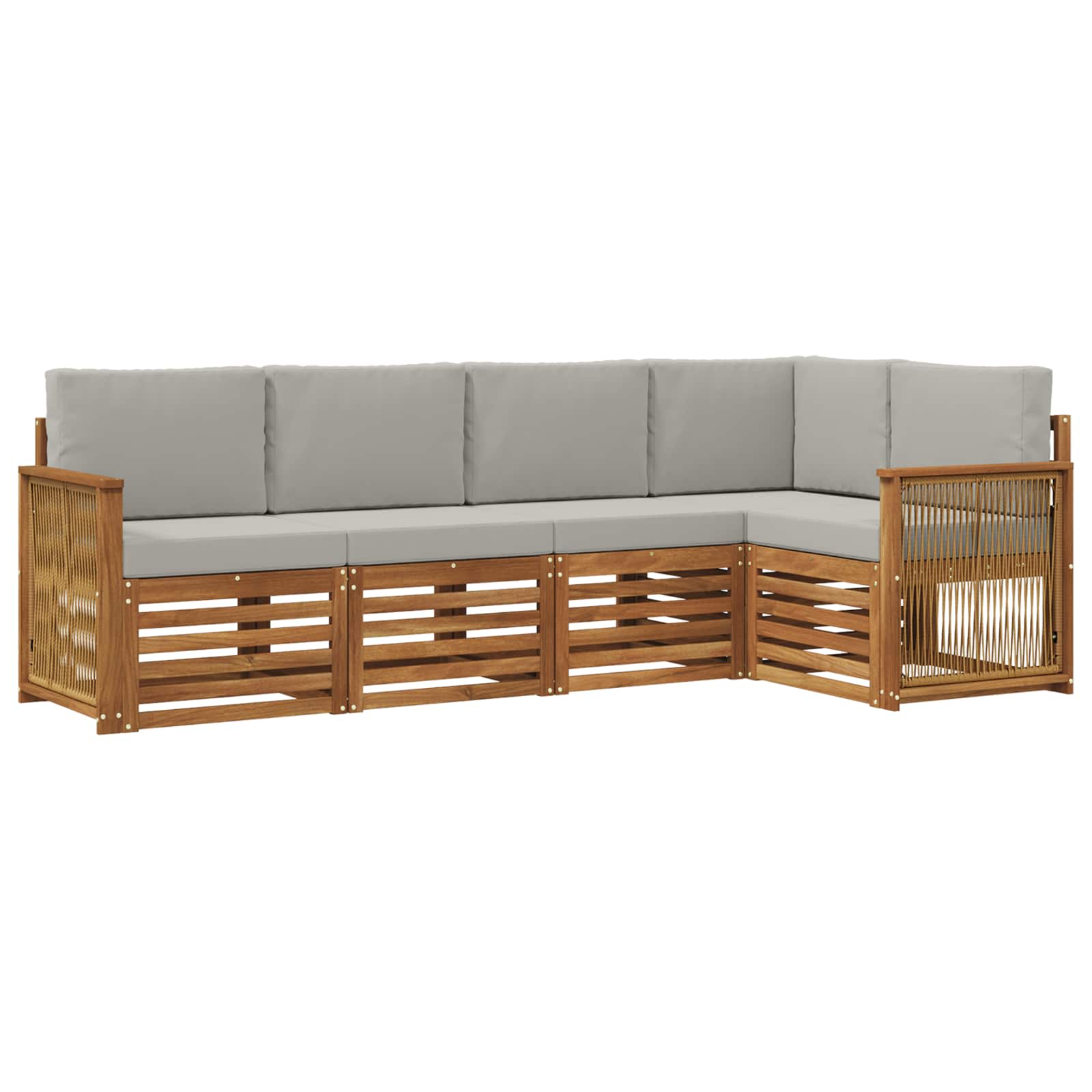 vidaXL Sofa-Sets 5 pcs Naturel Massief Acaciahout