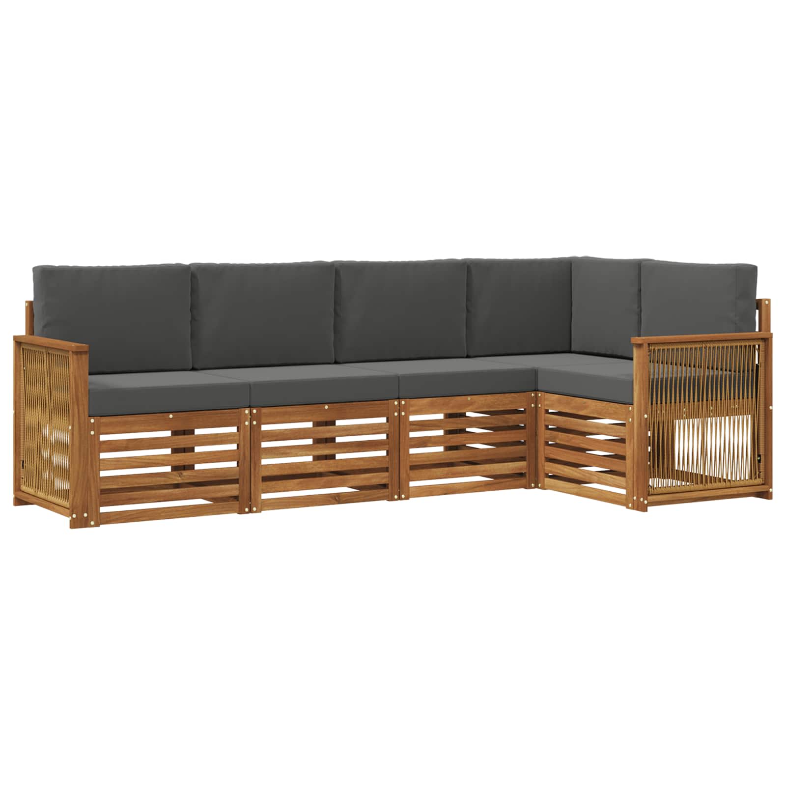 vidaXL Sofa-Sets 5 pcs Naturel Massief Acaciahout