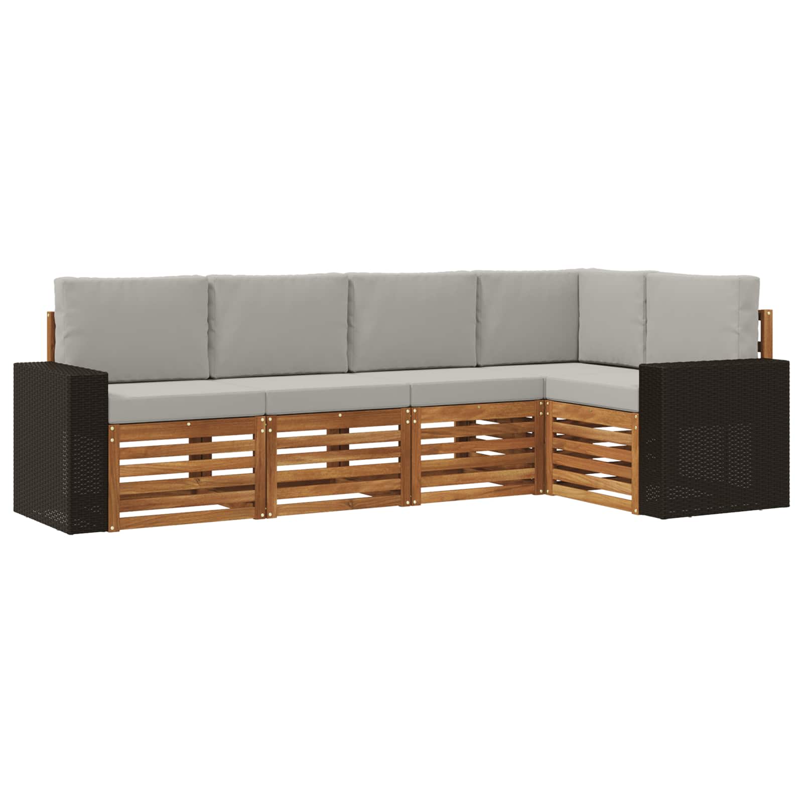 vidaXL Sofa-Sets 5 pcs Naturel Massief Acaciahout