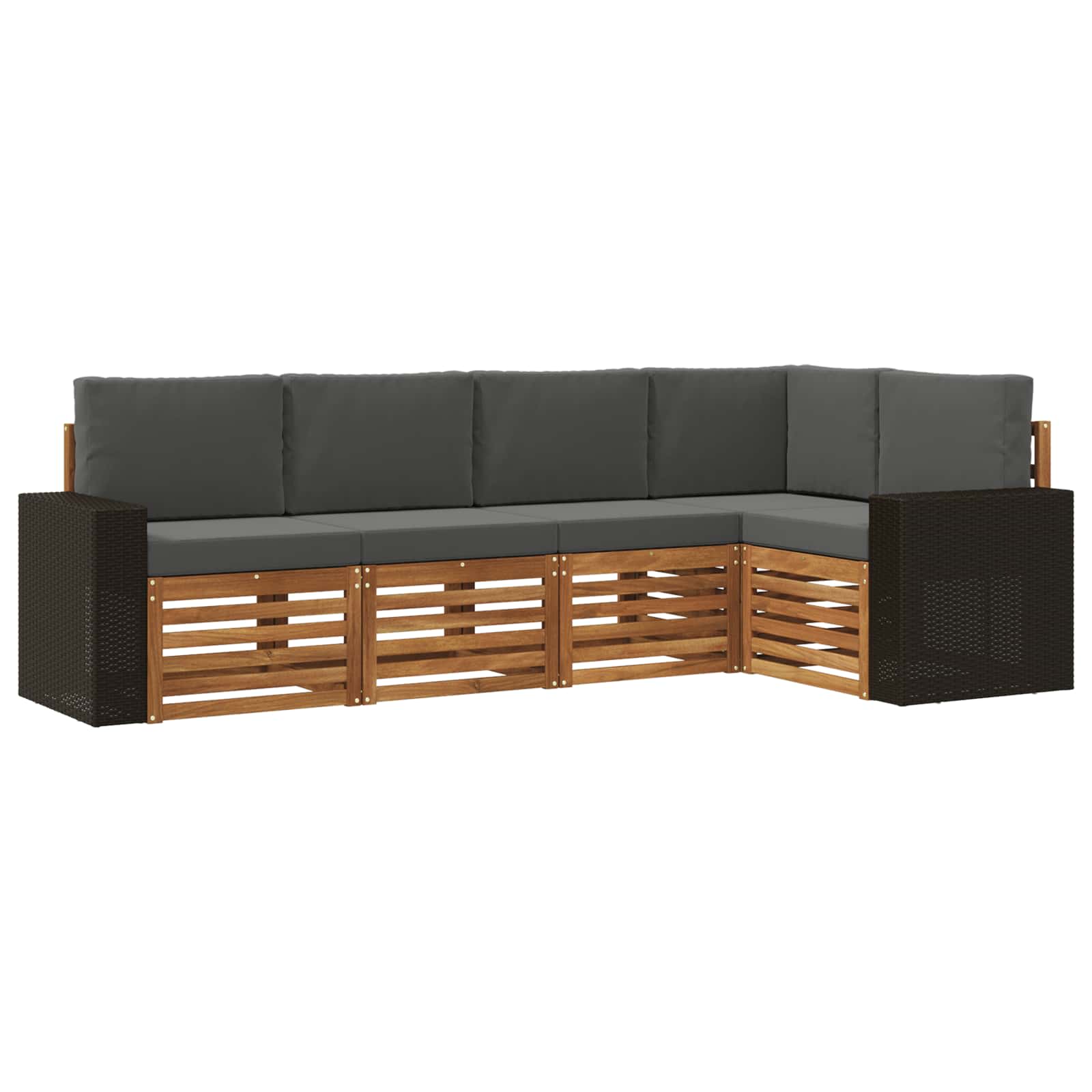 vidaXL Sofa-Sets 5 pcs Naturel Massief Acaciahout