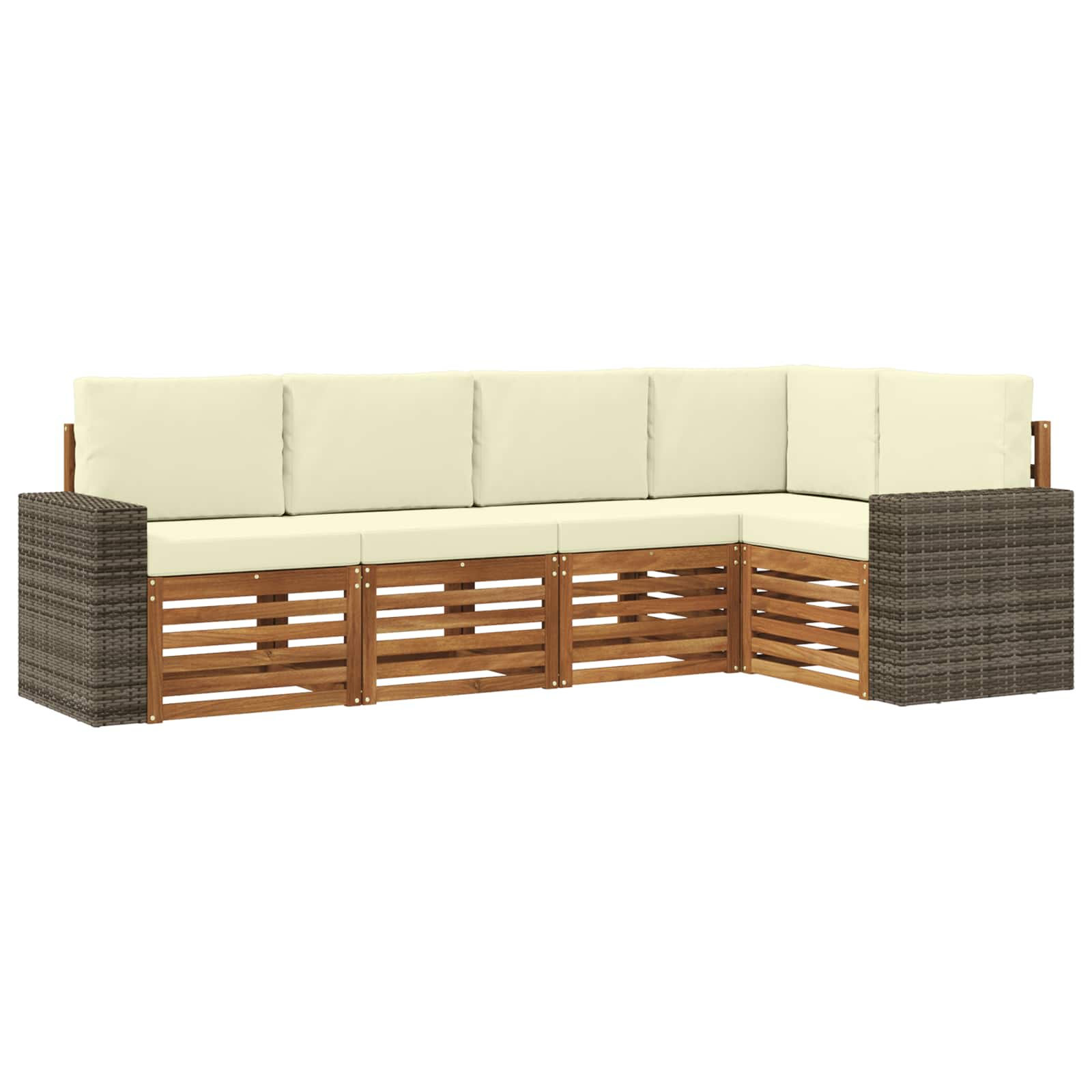 vidaXL Sofa-Sets 5 pcs Naturel Massief Acaciahout