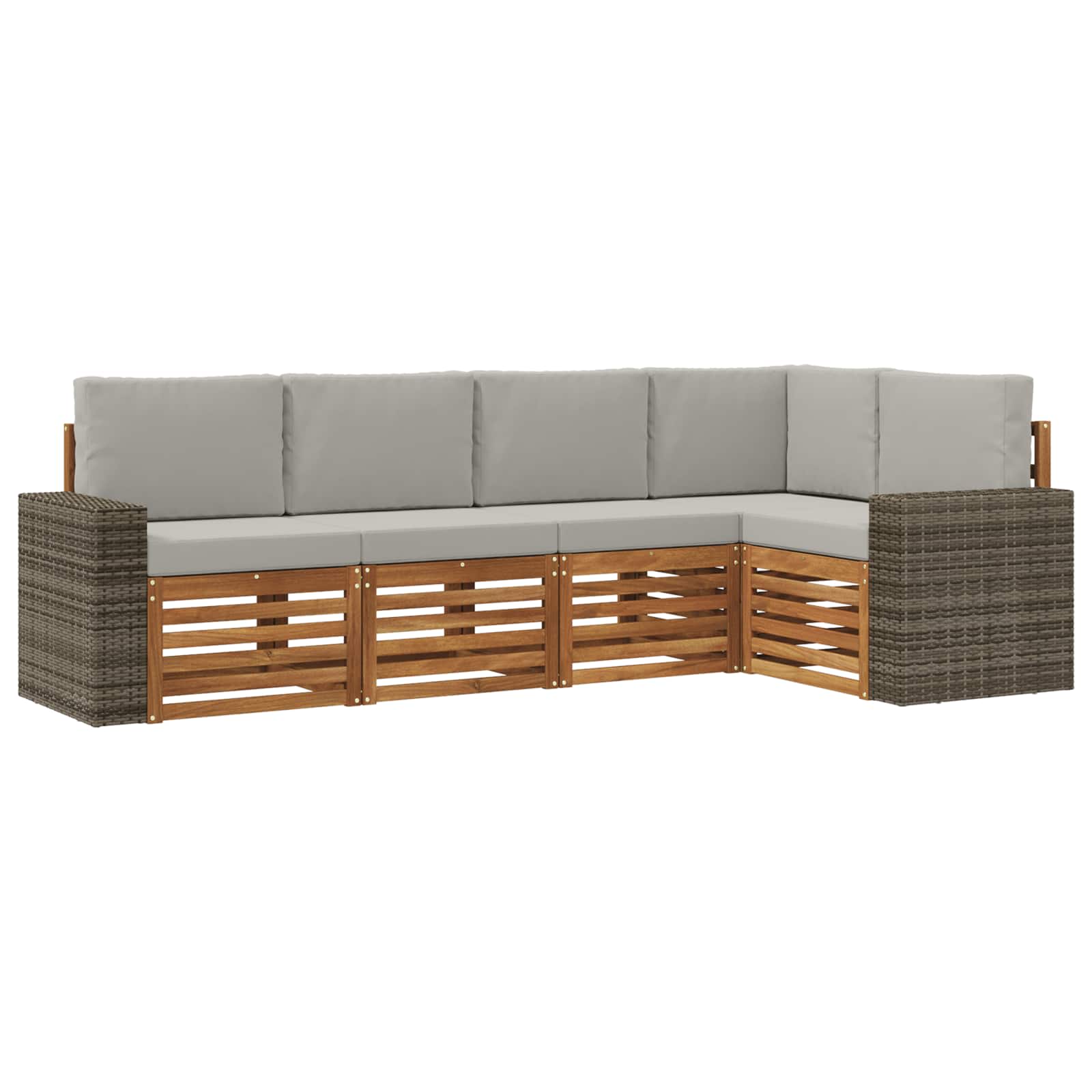 vidaXL Sofa-Sets 5 pcs Naturel Massief Acaciahout
