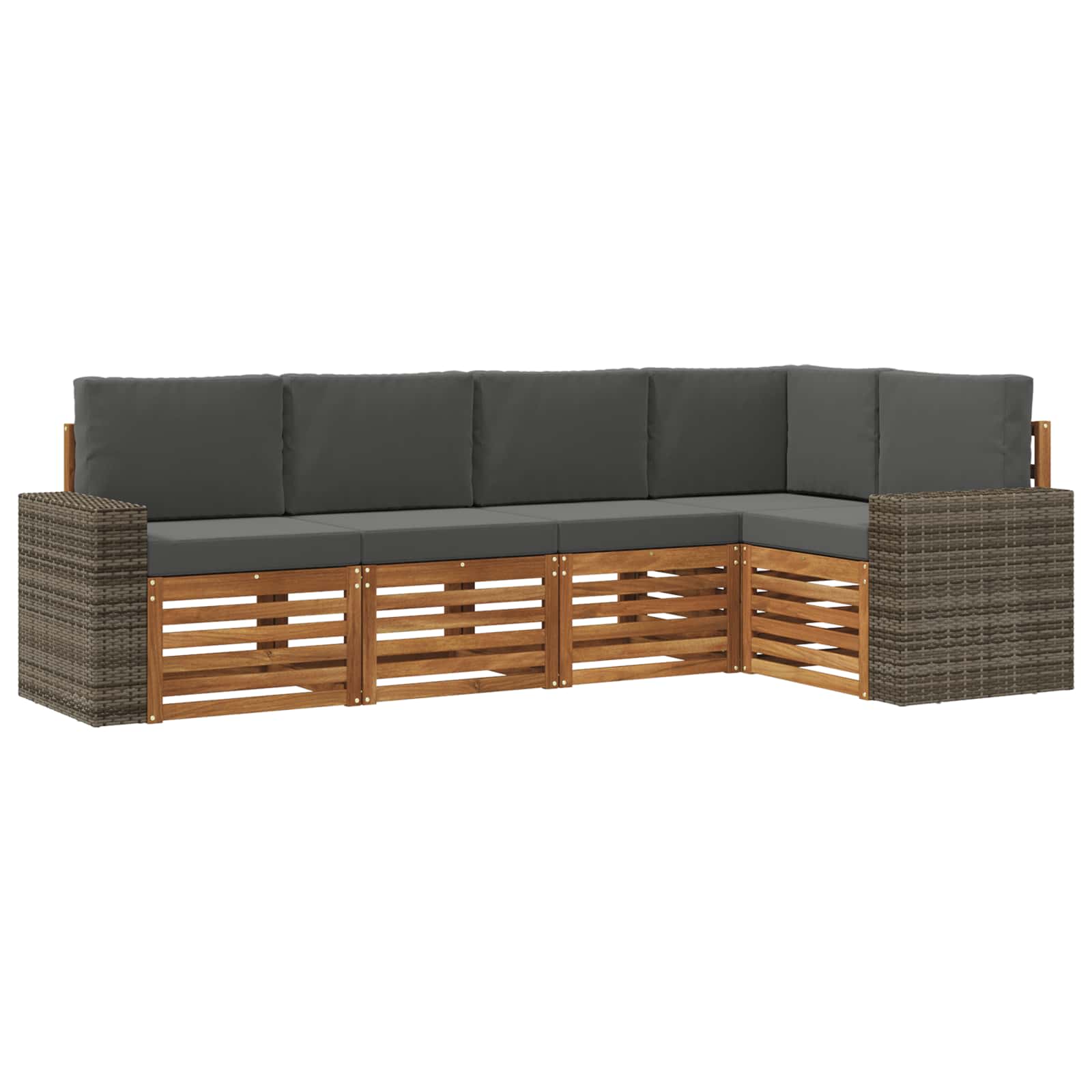 vidaXL Sofa-Sets 5 pcs Naturel Massief Acaciahout