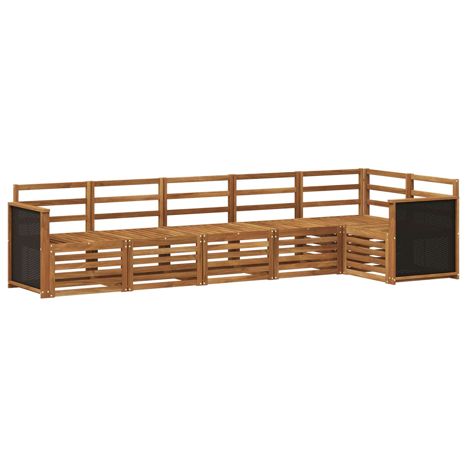 vidaXL Sofa-Sets 6 pcs Naturel Massief Acaciahout