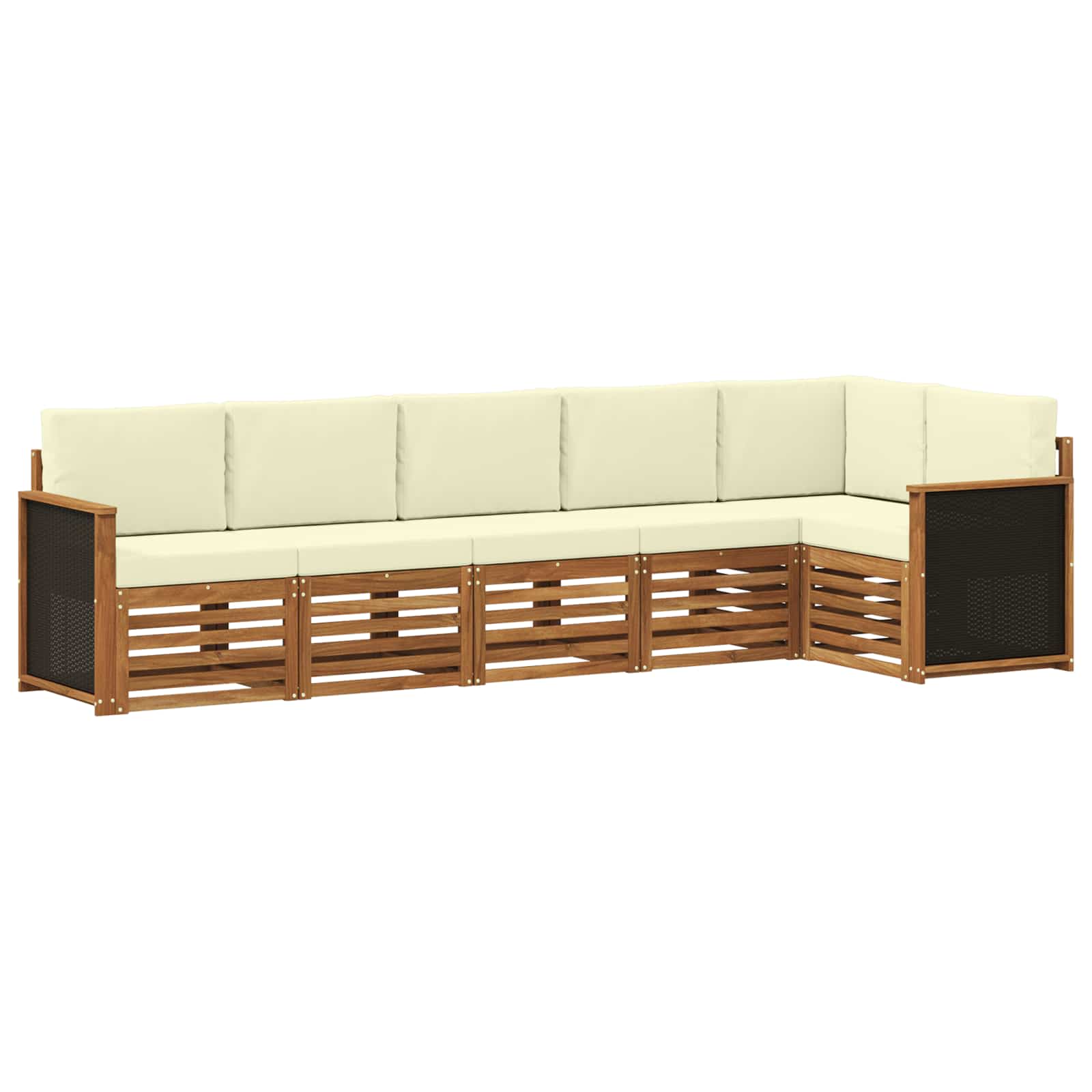 vidaXL Sofa-Sets 6 pcs Naturel Massief Acaciahout