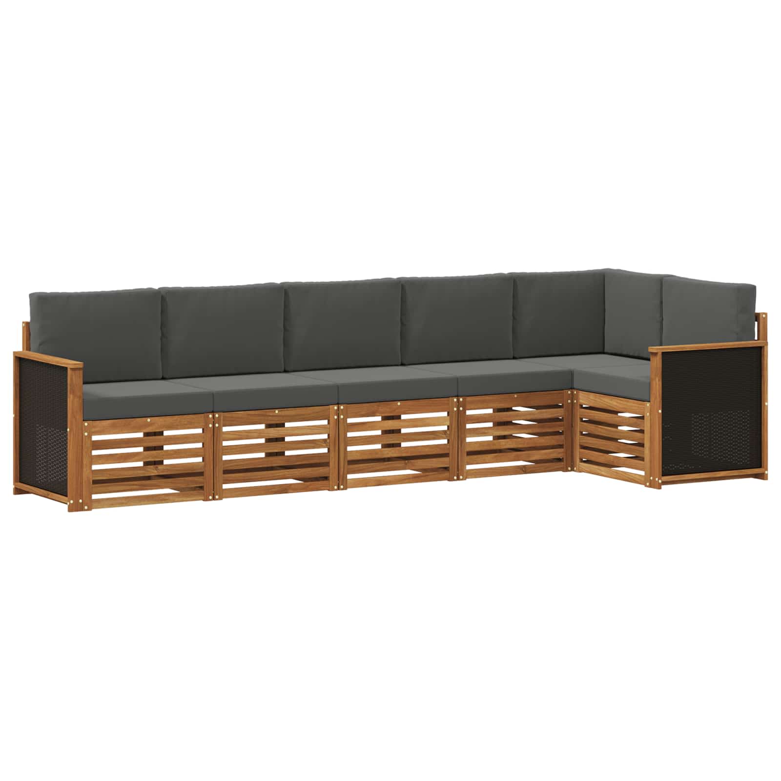 vidaXL Sofa-Sets 6 pcs Naturel Massief Acaciahout