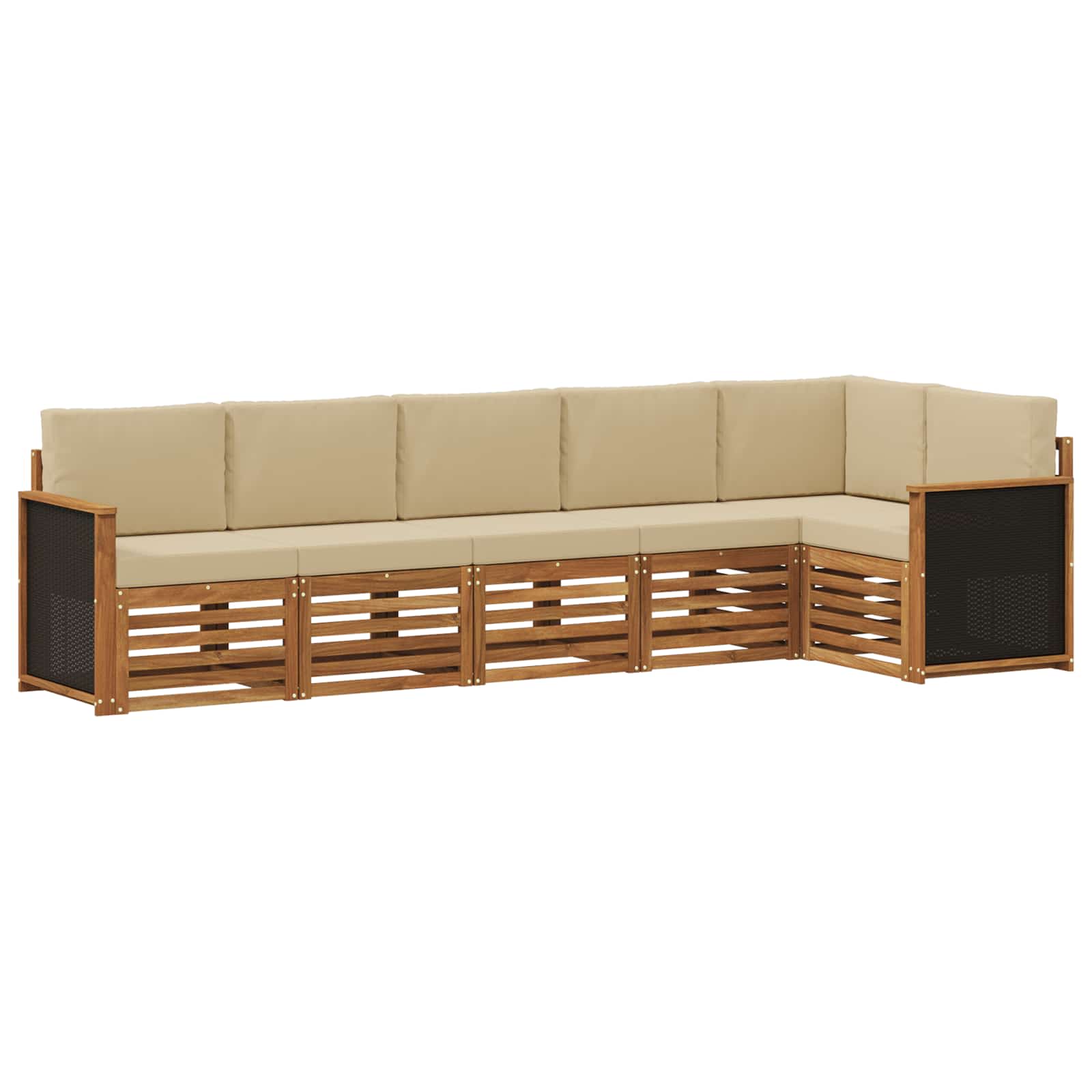 vidaXL Sofa-Sets 6 pcs Naturel Massief Acaciahout