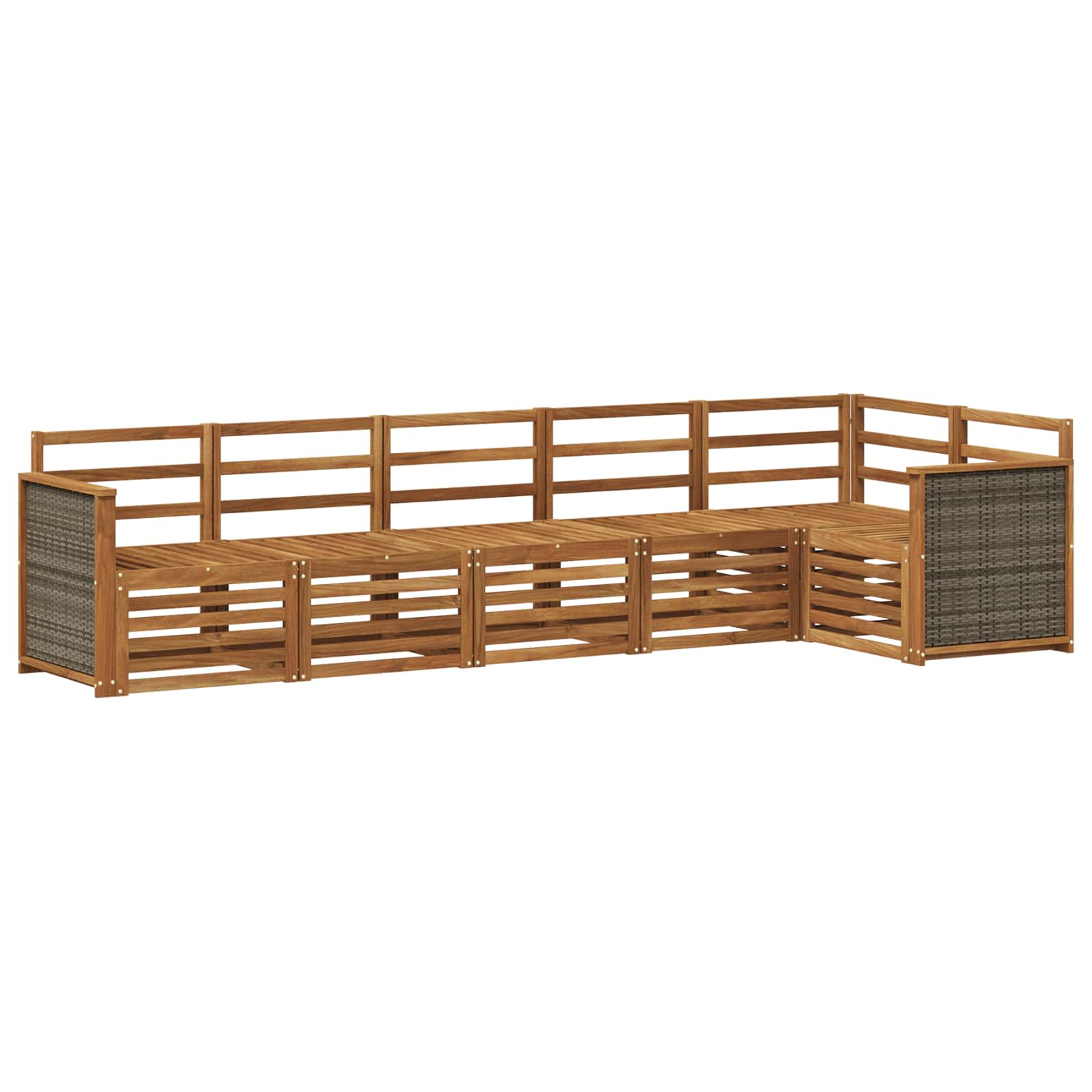 vidaXL Sofa-Sets 6 pcs Naturel Massief Acaciahout
