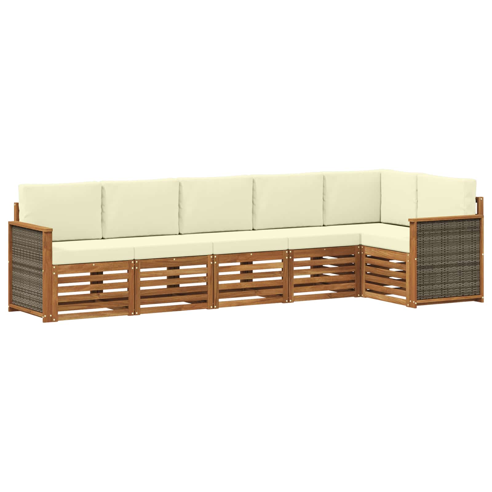 vidaXL Sofa-Sets 6 pcs Naturel Massief Acaciahout