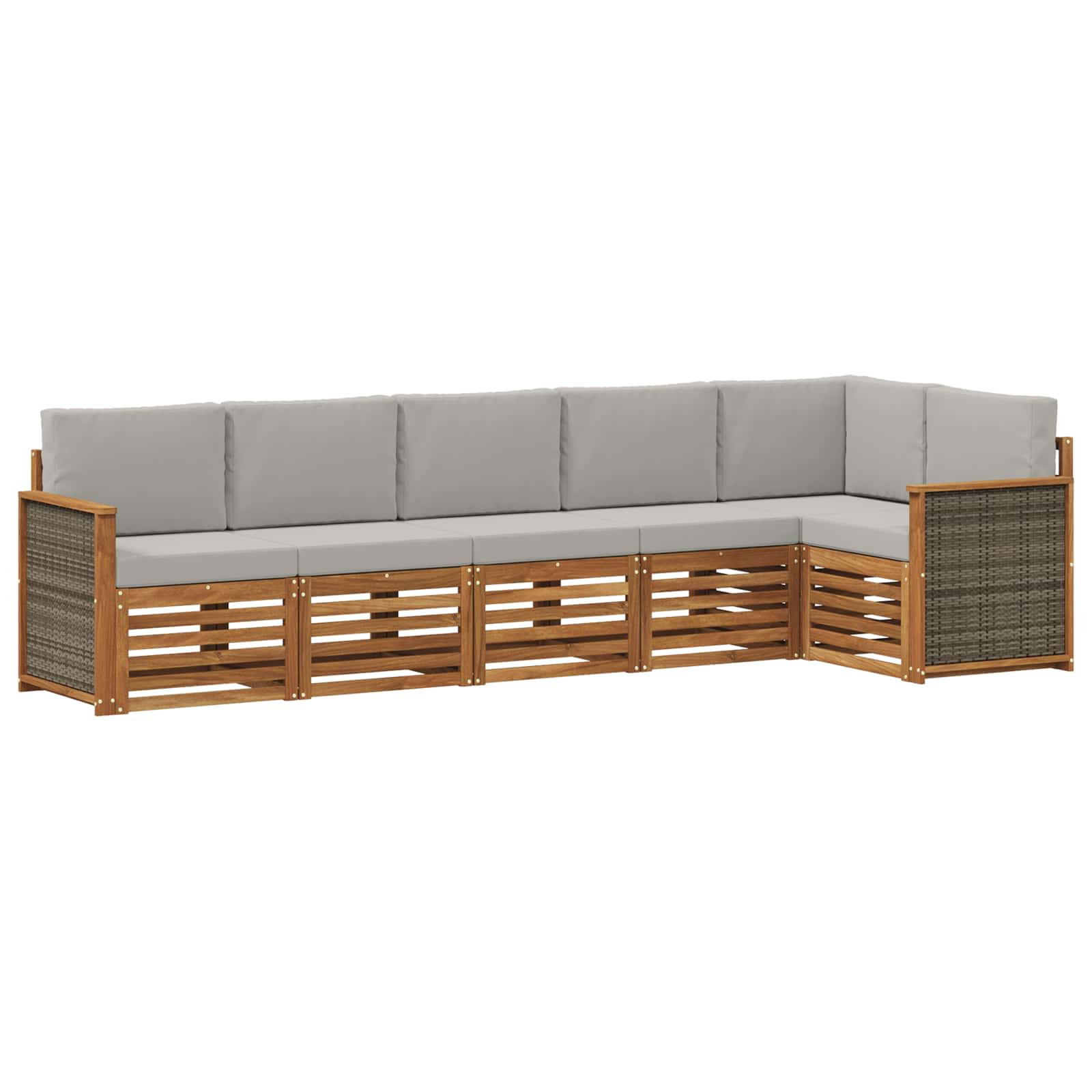 vidaXL Sofa-Sets 6 pcs Naturel Massief Acaciahout