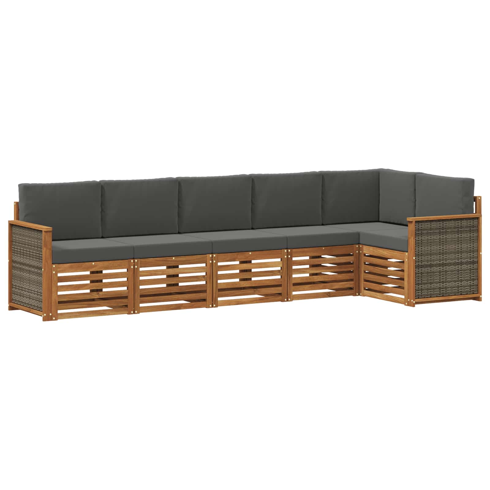 vidaXL Sofa-Sets 6 pcs Naturel Massief Acaciahout