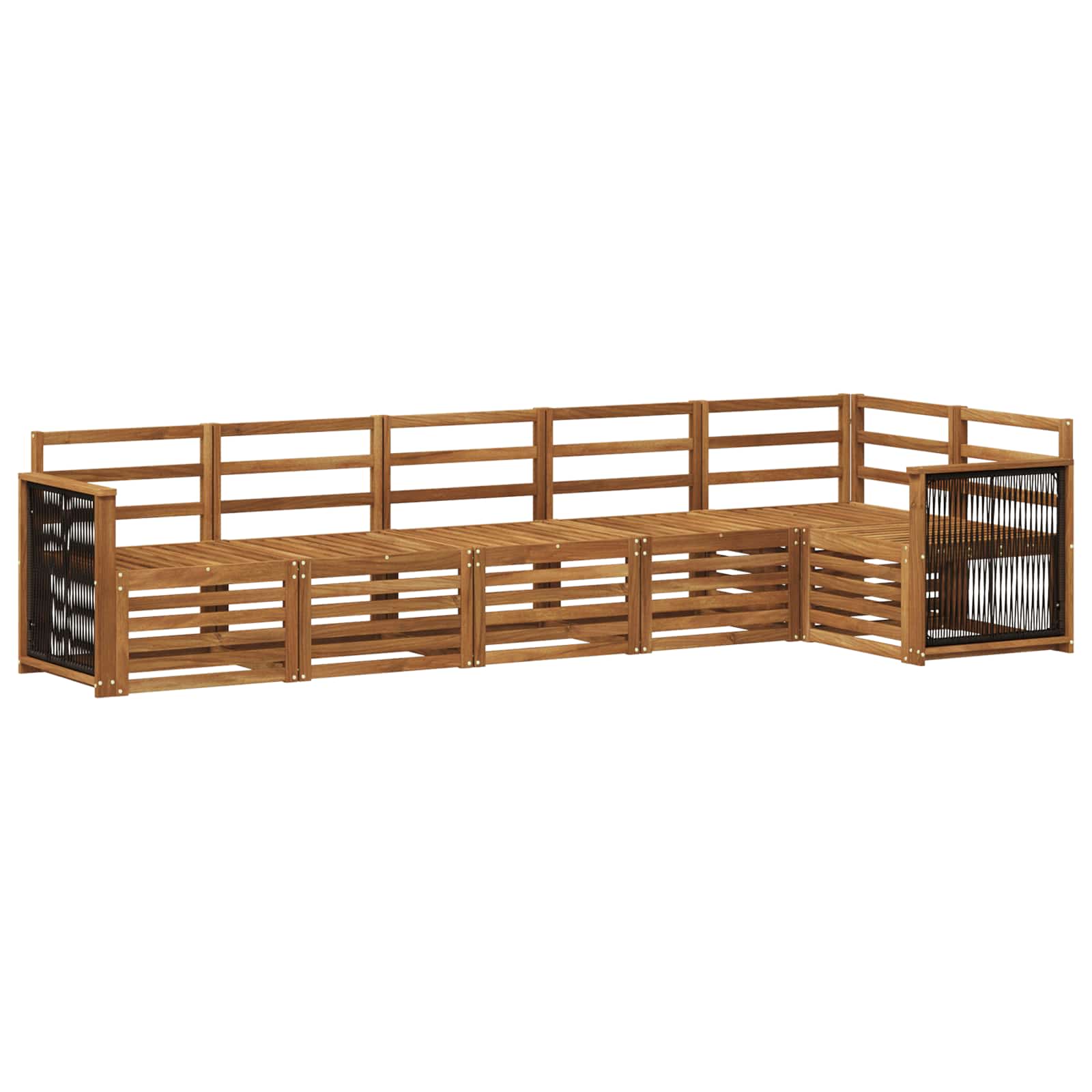 vidaXL Sofa-Sets 6 pcs Naturel Massief Acaciahout