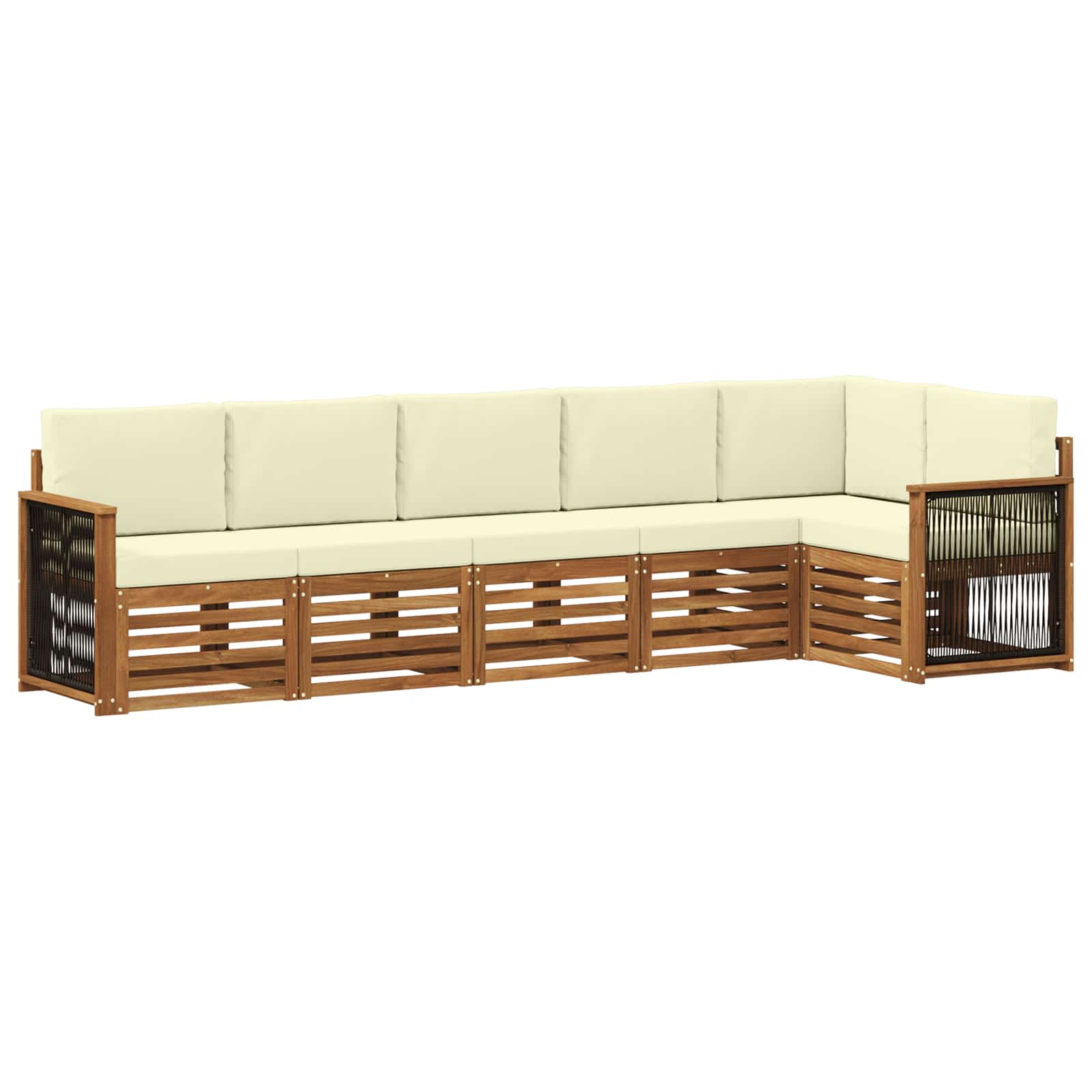 vidaXL Sofa-Sets 6 pcs Naturel Massief Acaciahout