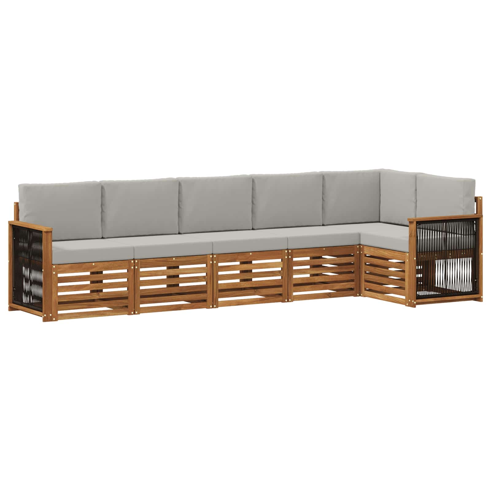 vidaXL Sofa-Sets 6 pcs Naturel Massief Acaciahout