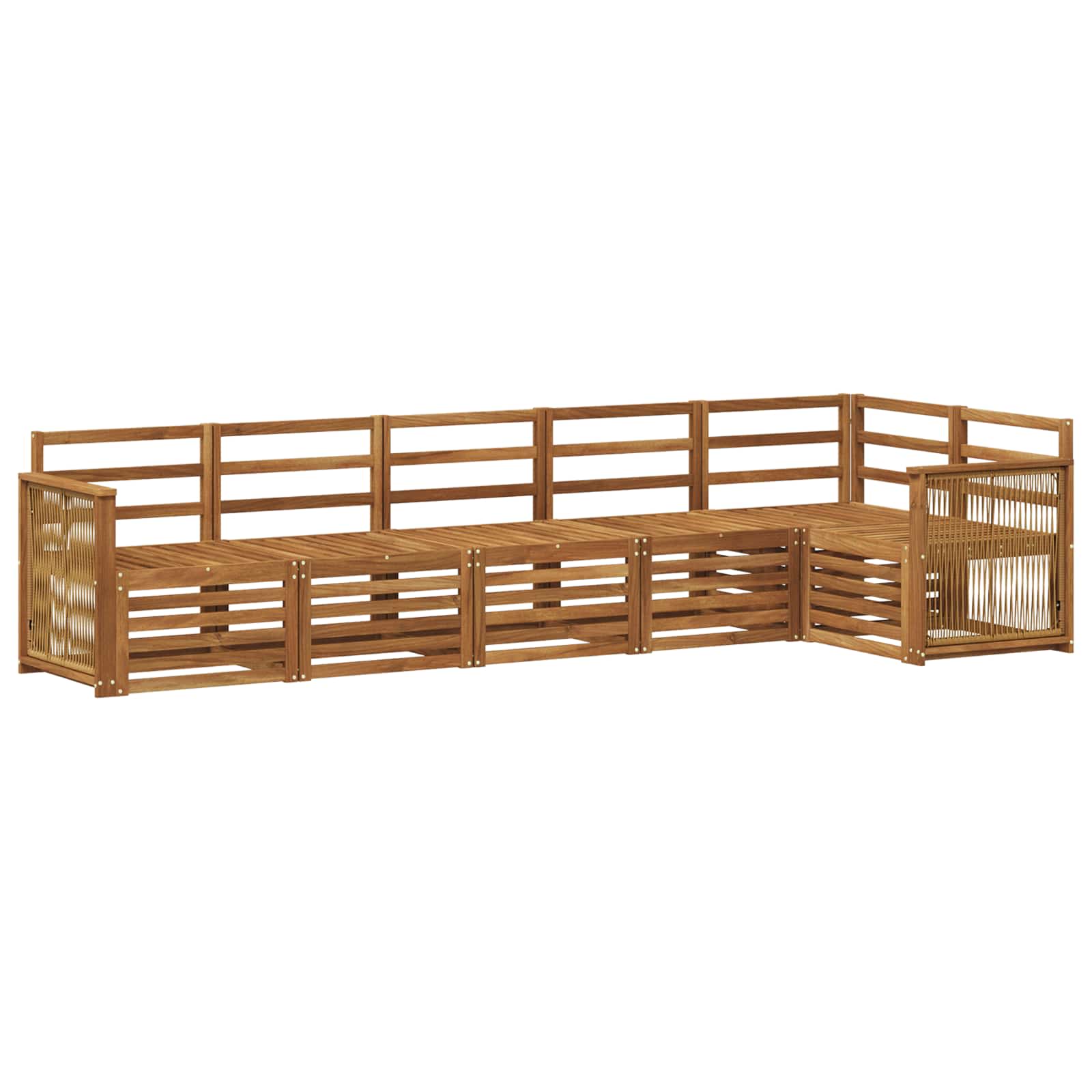 vidaXL Sofa-Sets 6 pcs Naturel Massief Acaciahout