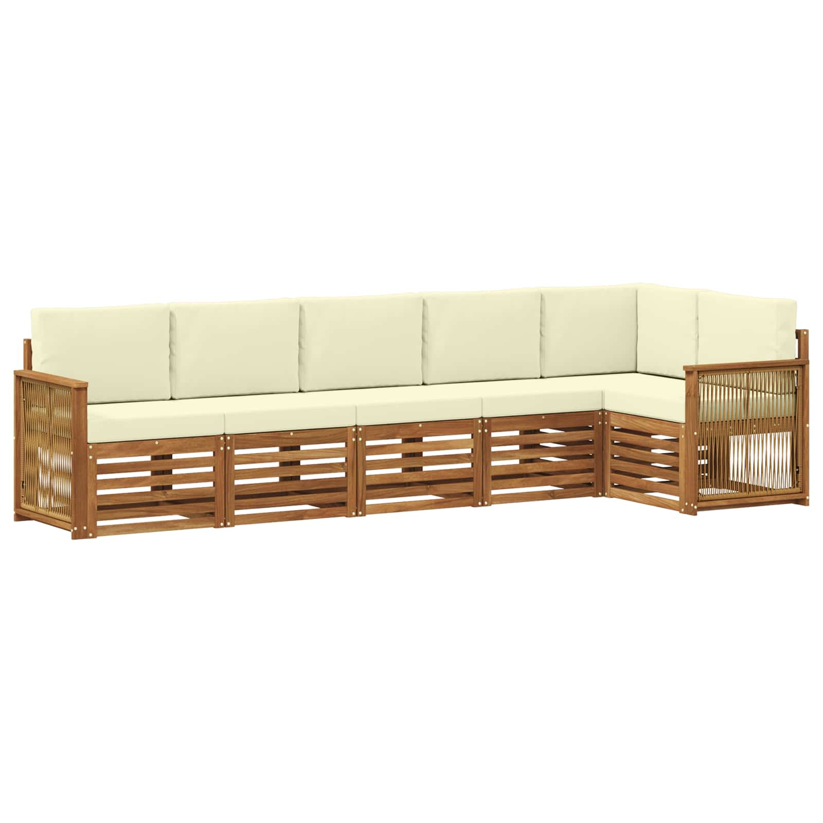 vidaXL Sofa-Sets 6 pcs Naturel Massief Acaciahout