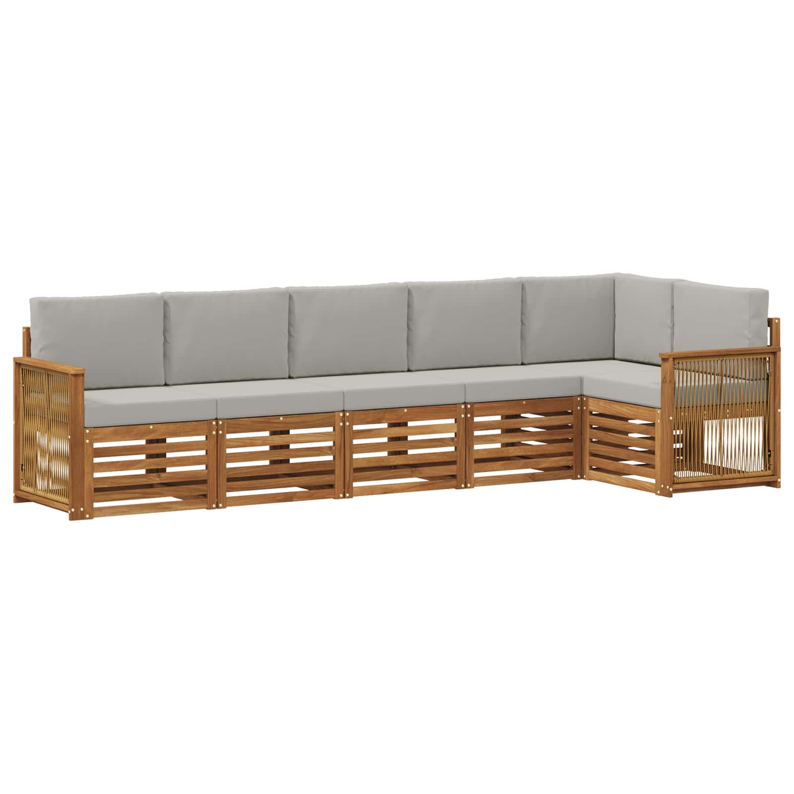 vidaXL Sofa-Sets 6 pcs Naturel Massief Acaciahout