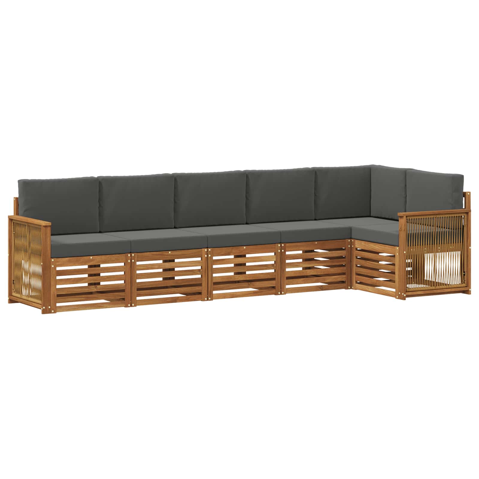 vidaXL Sofa-Sets 6 pcs Naturel Massief Acaciahout