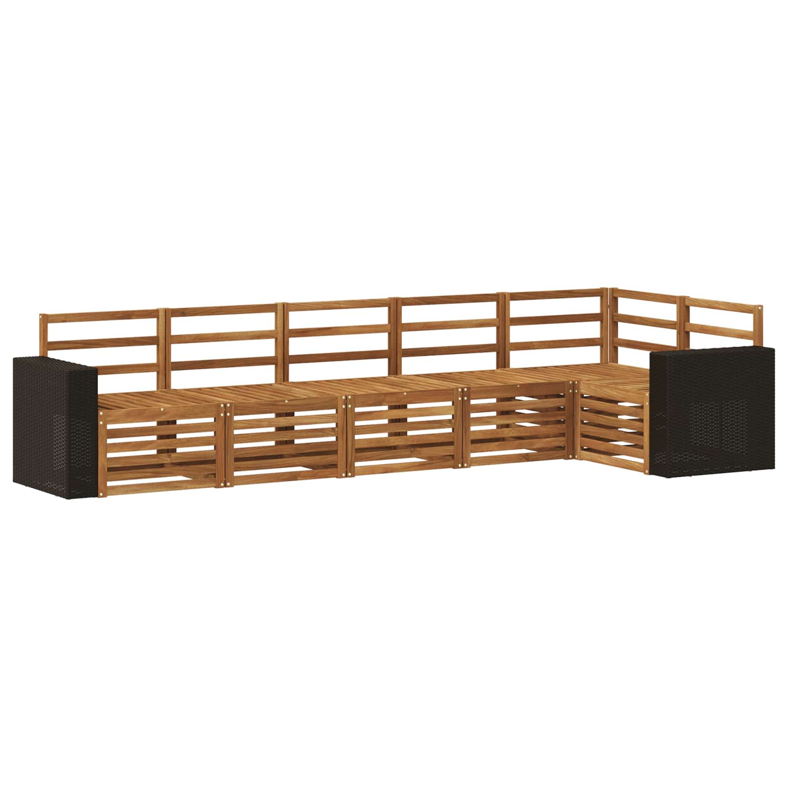 vidaXL Sofa-Sets 6 pcs Naturel Massief Acaciahout